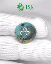 Premium Grade 16.59 Ct - 18.4 Ratti Natural Irani Feroza - Turquoise