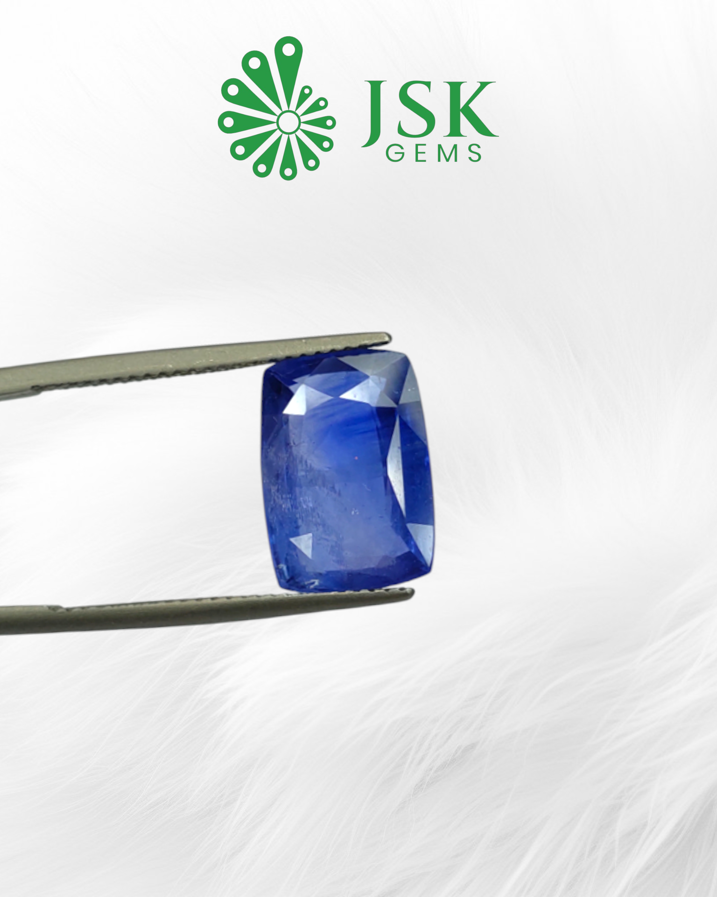 IGI Certified 7.29 Ct - 8.10 Ratti Natural Unheated Ceylon Blue Sapphire - Neelam