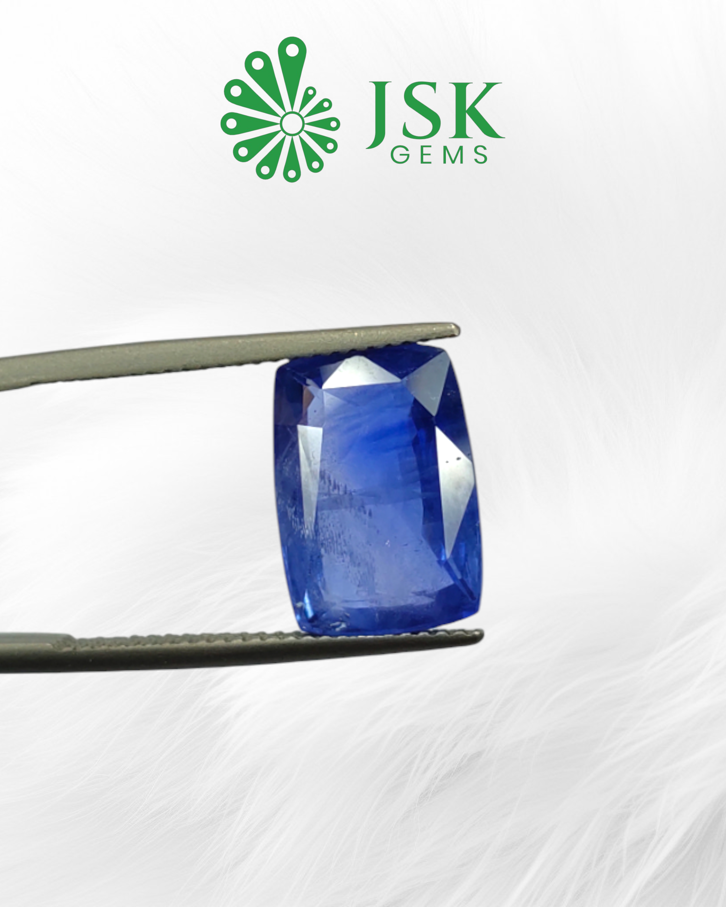 IGI Certified 7.29 Ct - 8.10 Ratti Natural Unheated Ceylon Blue Sapphire - Neelam