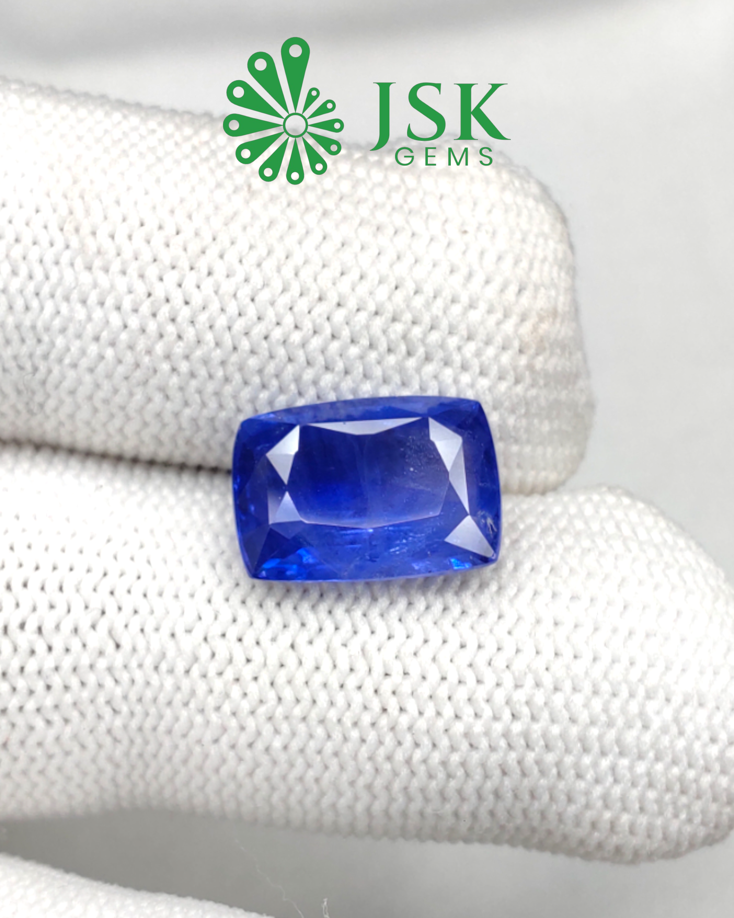 IGI Certified 7.29 Ct - 8.10 Ratti Natural Unheated Ceylon Blue Sapphire - Neelam