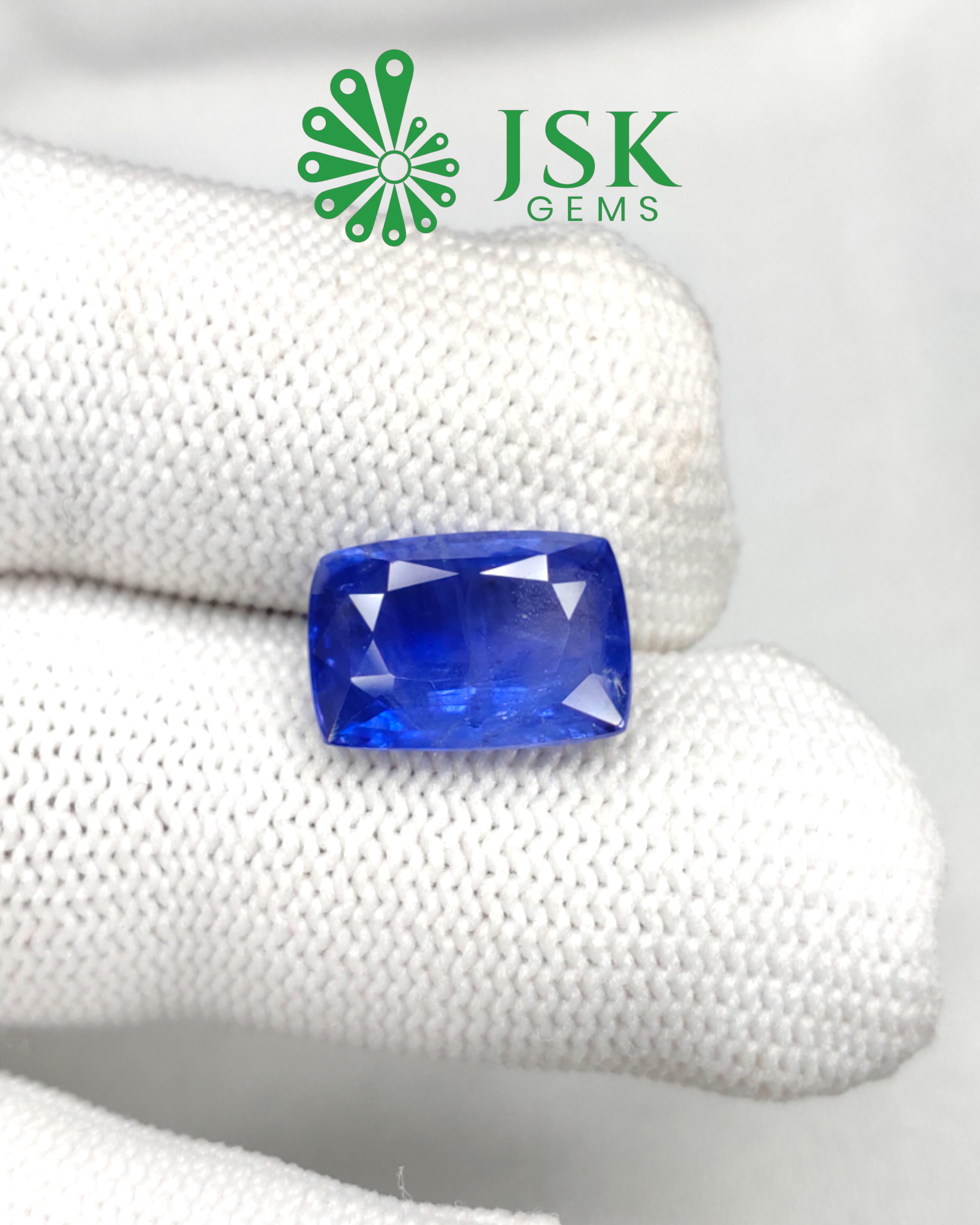 IGI Certified 7.29 Ct - 8.10 Ratti Natural Unheated Ceylon Blue Sapphire - Neelam