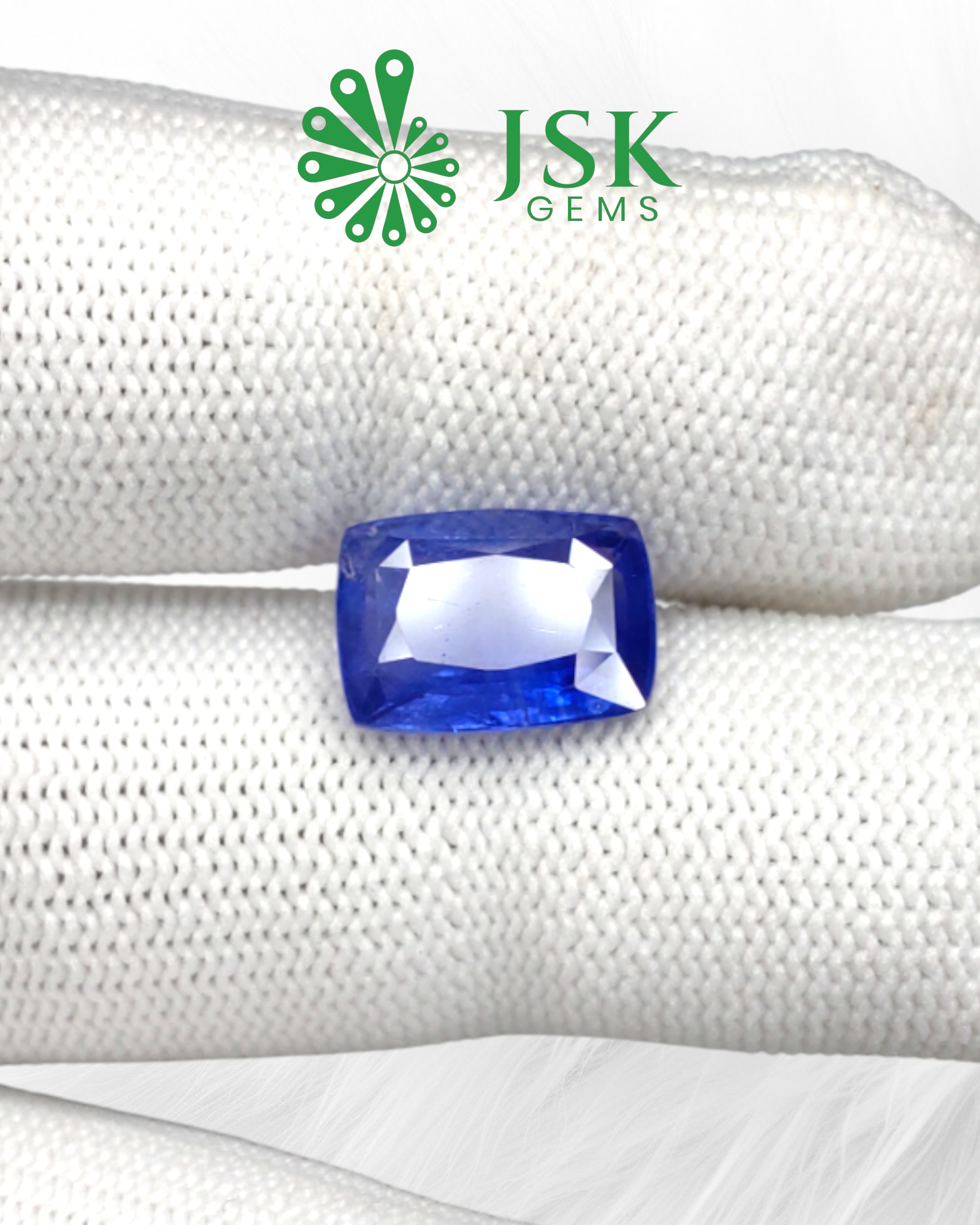 IGI Certified 7.29 Ct - 8.10 Ratti Natural Unheated Ceylon Blue Sapphire - Neelam