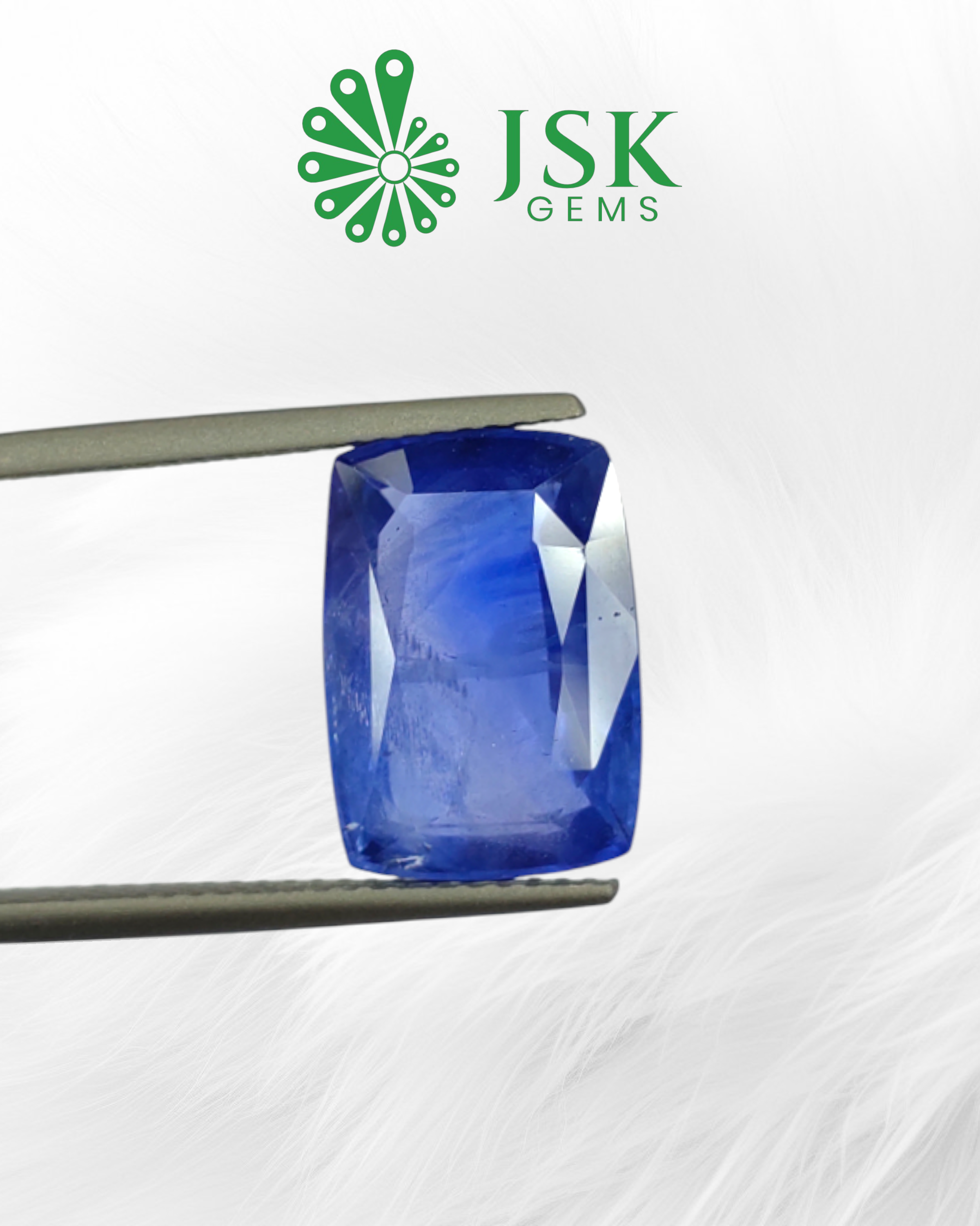 IGI Certified 7.29 Ct - 8.10 Ratti Natural Unheated Ceylon Blue Sapphire - Neelam