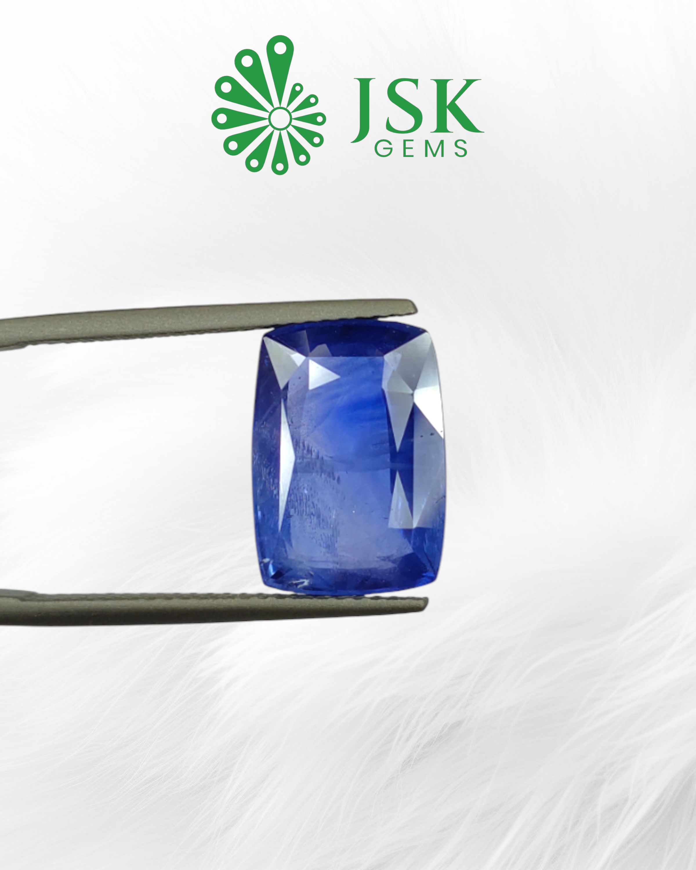 IGI Certified 7.29 Ct - 8.10 Ratti Natural Unheated Ceylon Blue Sapphire - Neelam