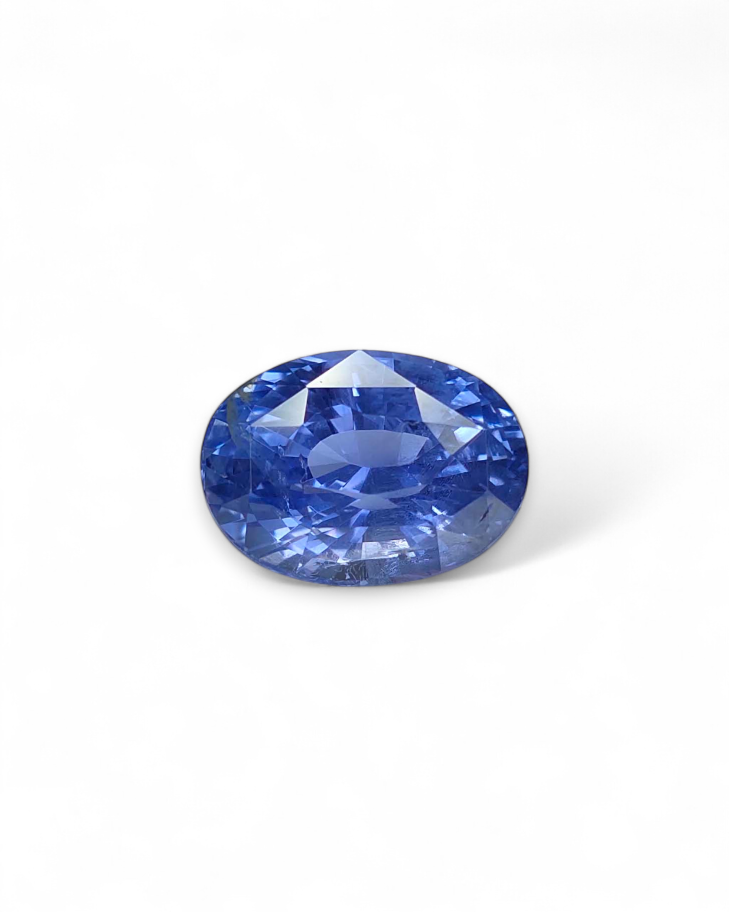 EGL Certified 5.54 Ct - 6.15 Ratti Natural Unheated Ceylon Blue Sapphire - Neelam