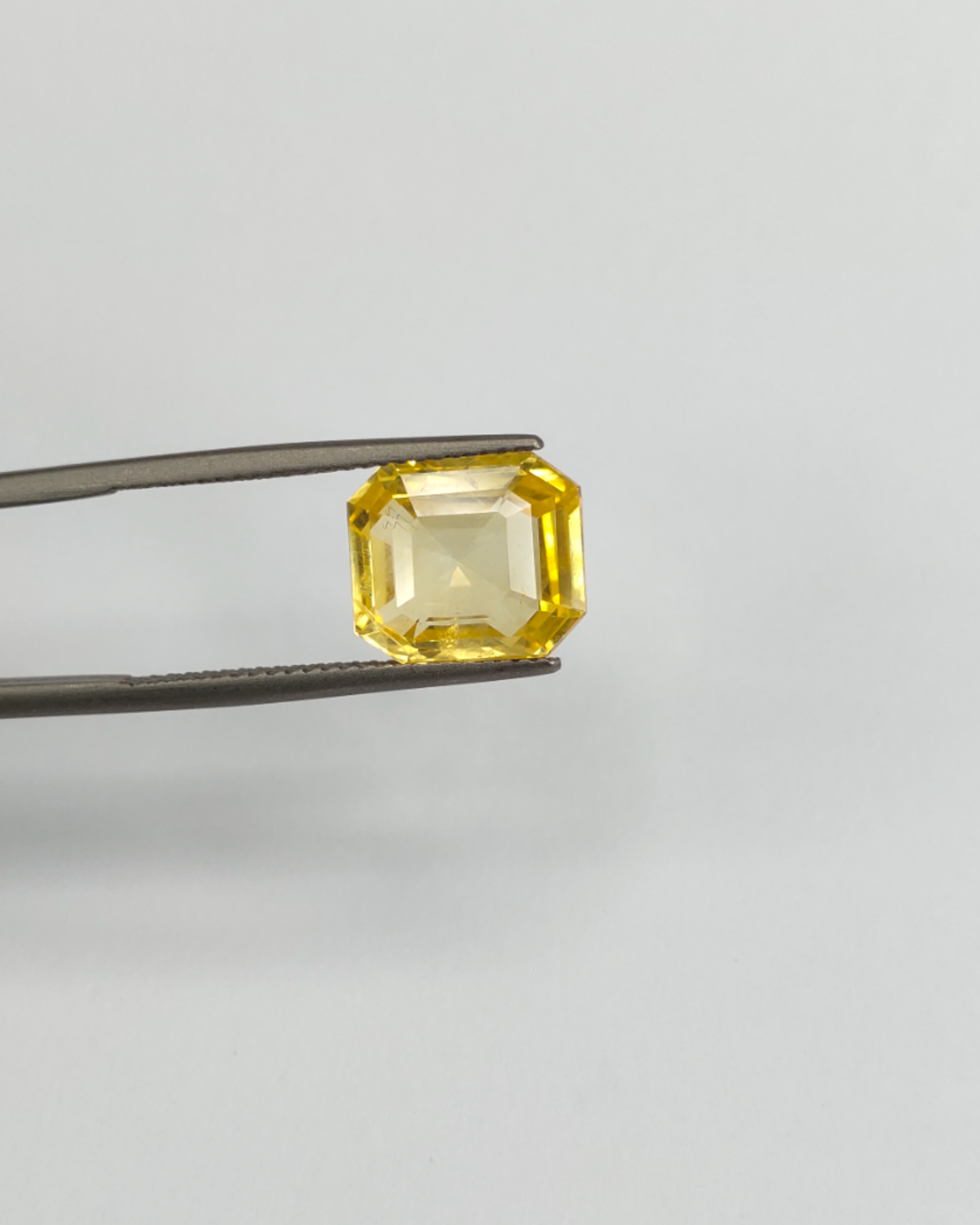EGL Certified 6.07 Ct - 6.74 Ratti Natural Unheated Ceylon Yellow Sapphire -Pukhraj
