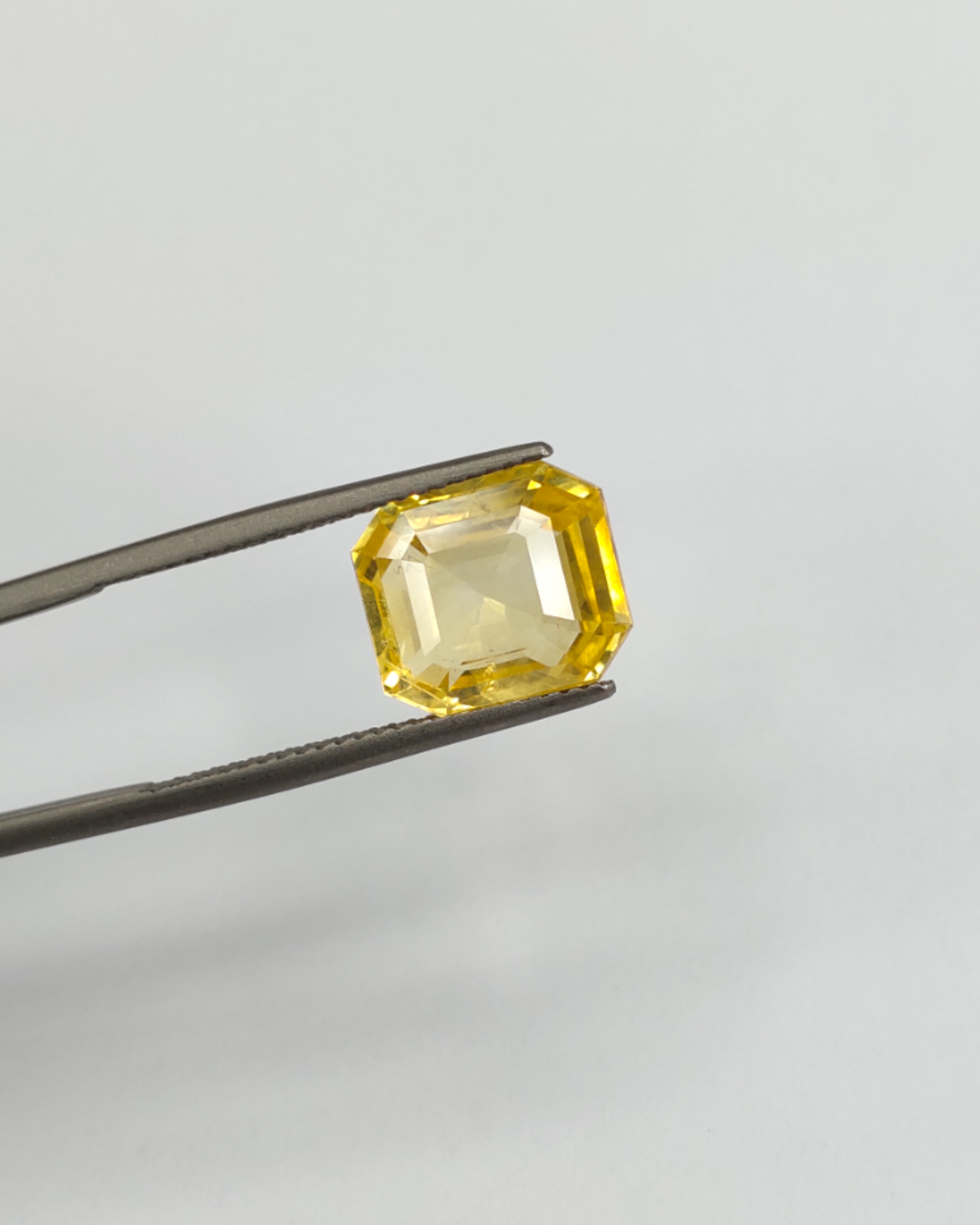 EGL Certified 6.07 Ct - 6.74 Ratti Natural Unheated Ceylon Yellow Sapphire -Pukhraj