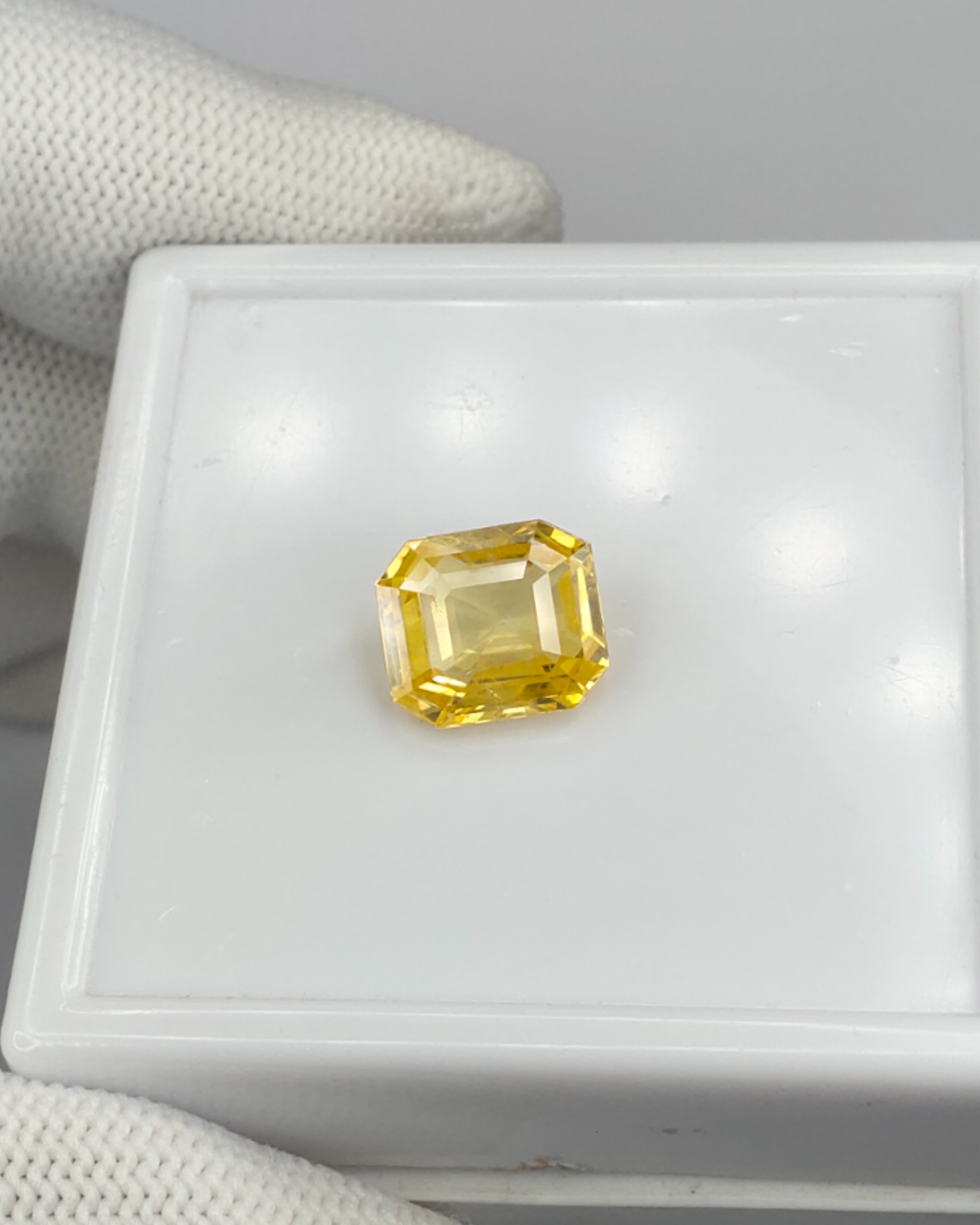 EGL Certified 6.07 Ct - 6.74 Ratti Natural Unheated Ceylon Yellow Sapphire -Pukhraj