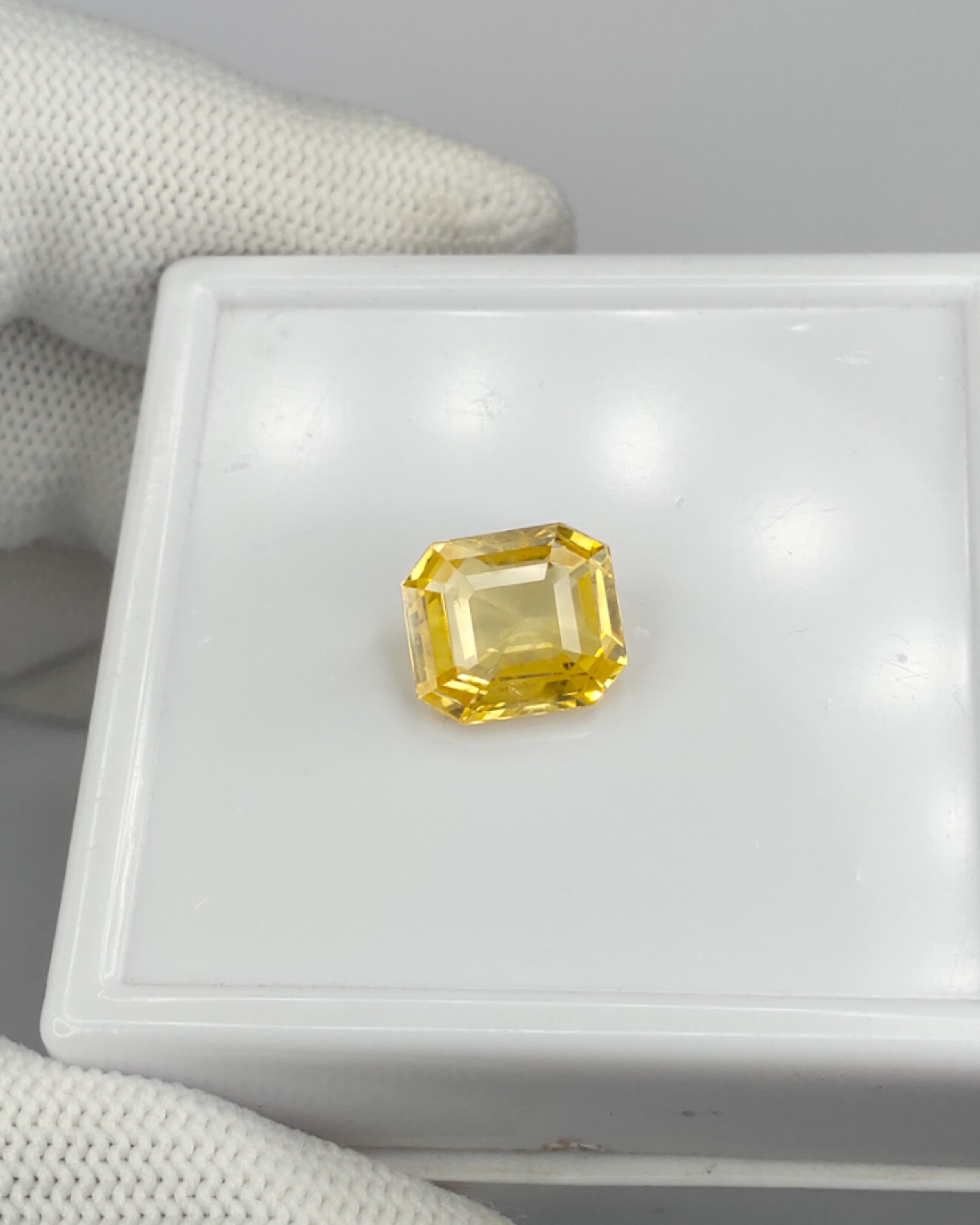 EGL Certified 6.07 Ct - 6.74 Ratti Natural Unheated Ceylon Yellow Sapphire -Pukhraj