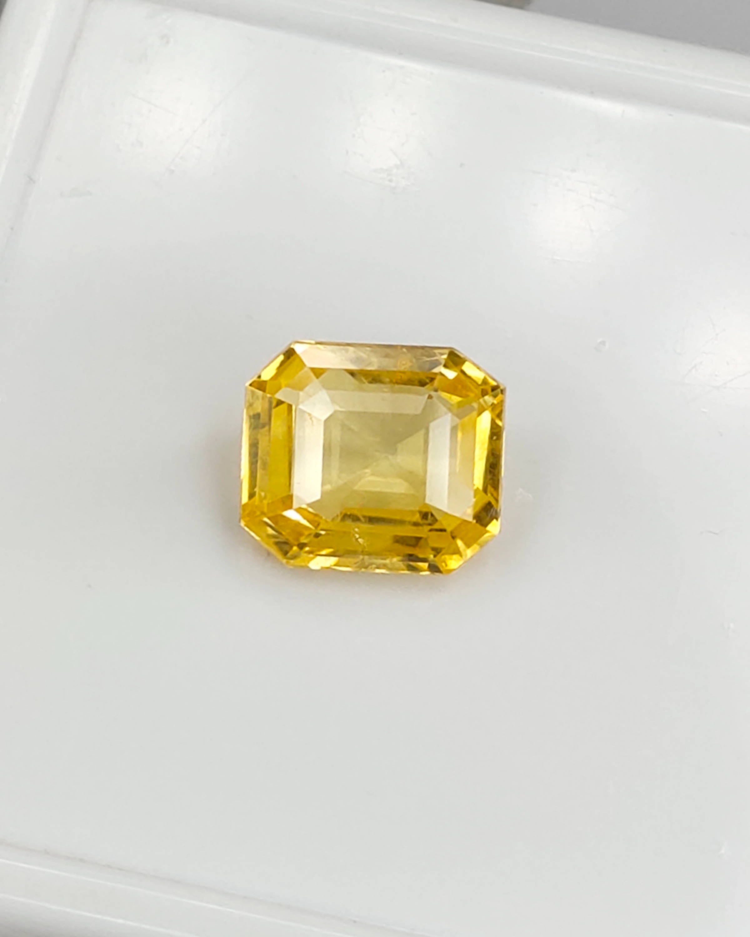 EGL Certified 6.07 Ct - 6.74 Ratti Natural Unheated Ceylon Yellow Sapphire -Pukhraj