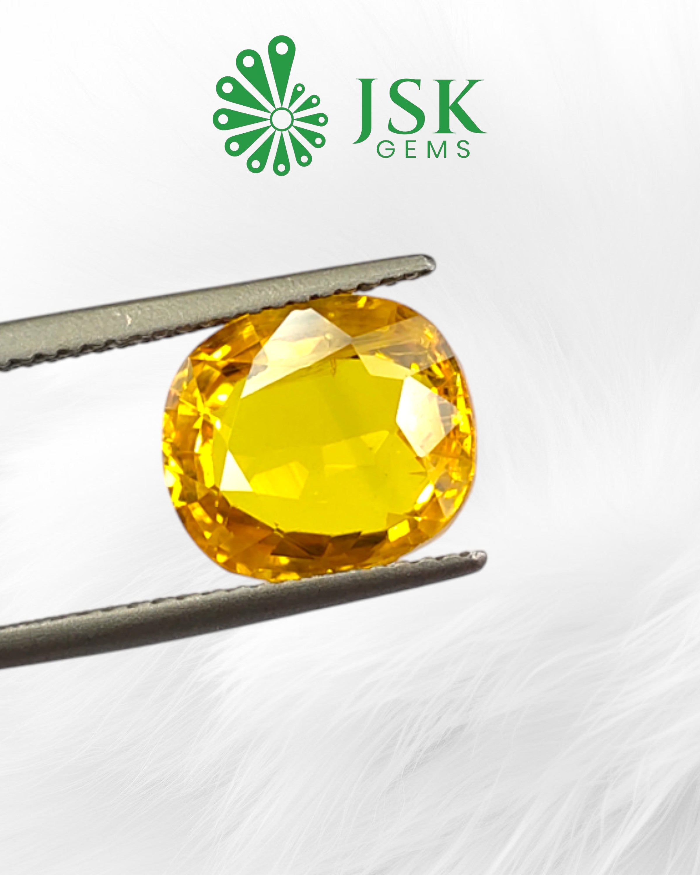 Top Grade 5.02 Ct - 5.58 Ratti Natural Bangkok Yellow Sapphire - Pukhraj