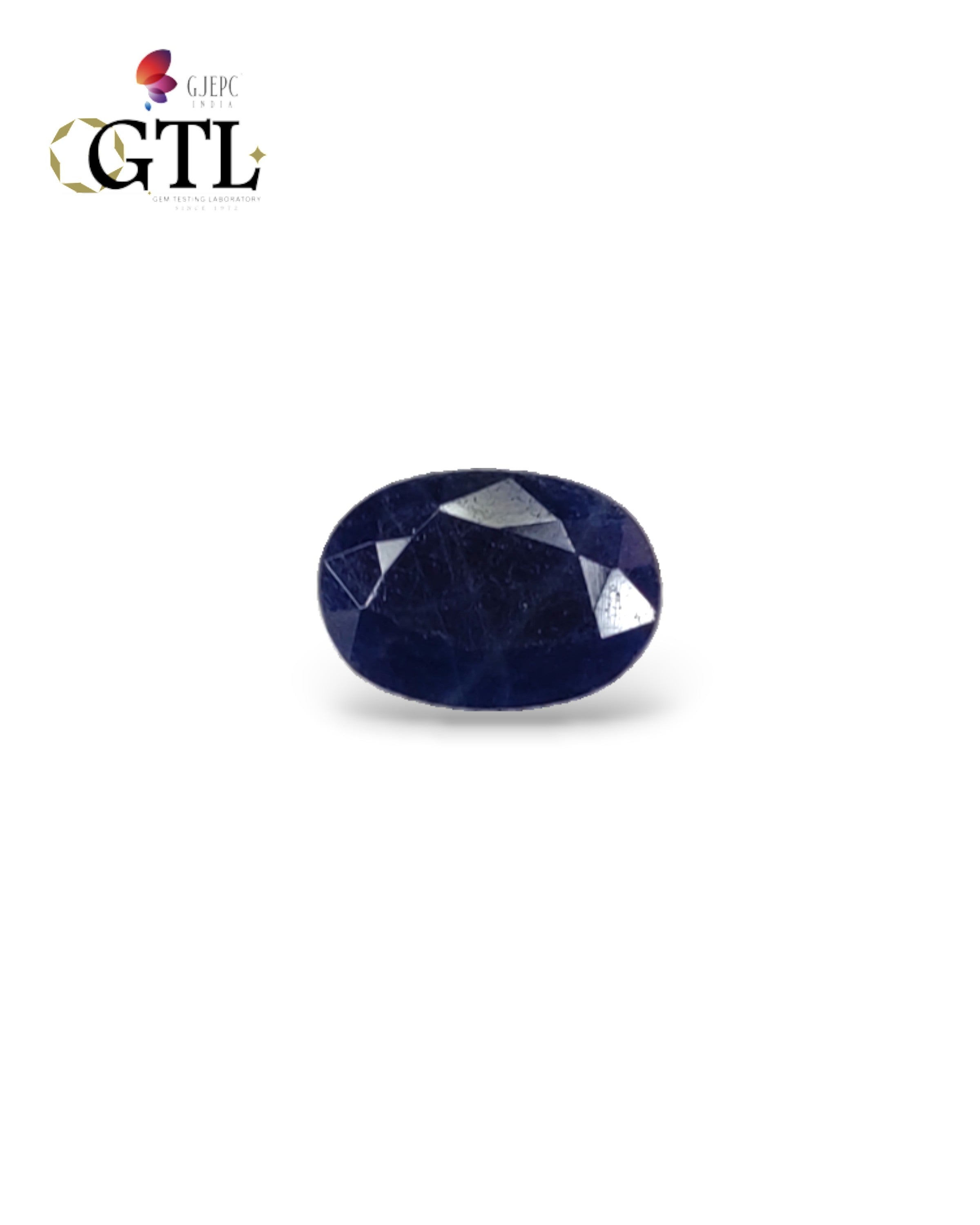 GTL Certified 5.52 Ct - 6.13 Ratti Natural Unheated Blue Sapphire-Neelam