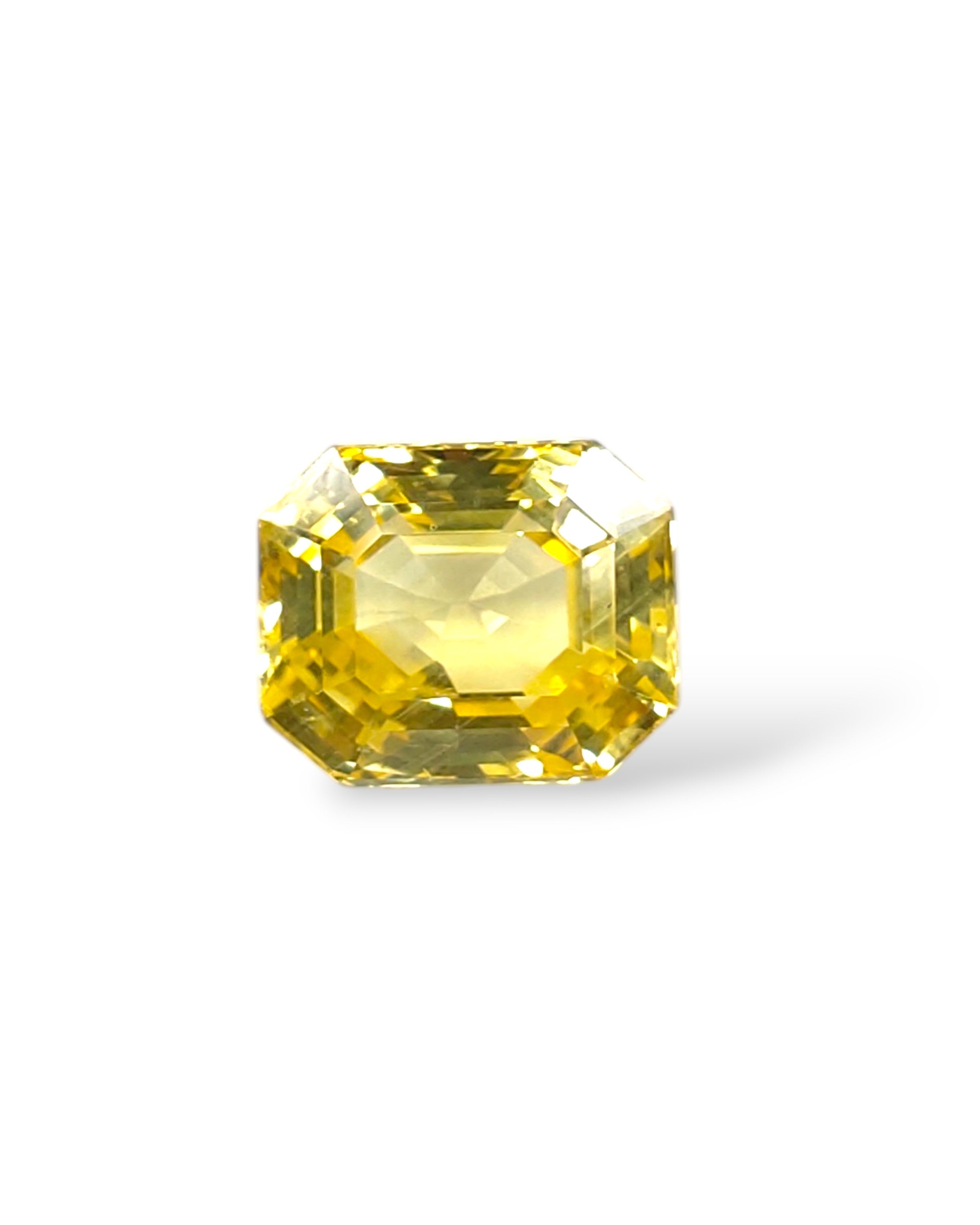 TOP GRADE 7.07 CT UNHEATED CEYLON YELLOW SAPPHIRE