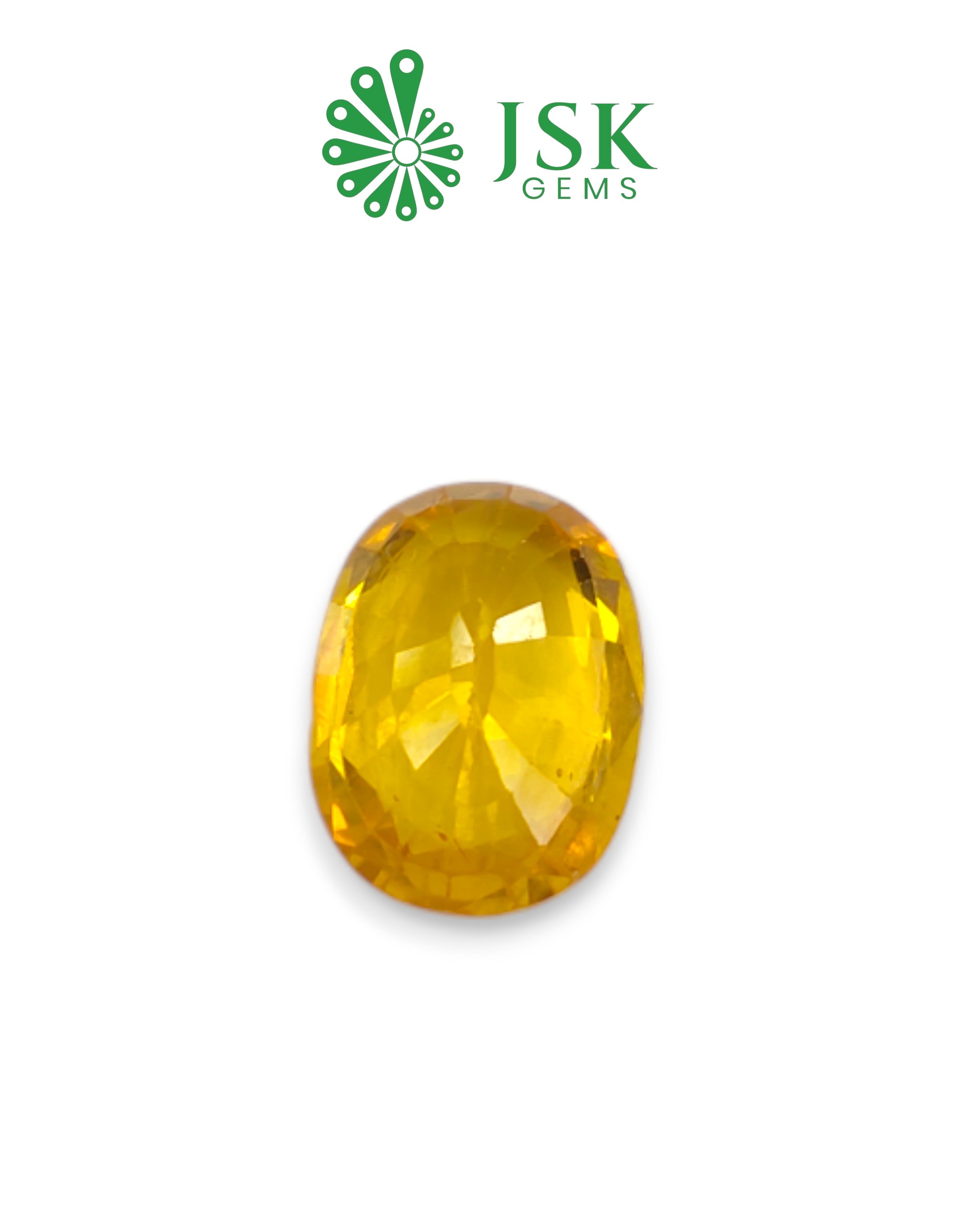Top Grade 5.95 Ct - 6.61 Ratti Natural Bangkok Yellow Sapphire - Pukhraj