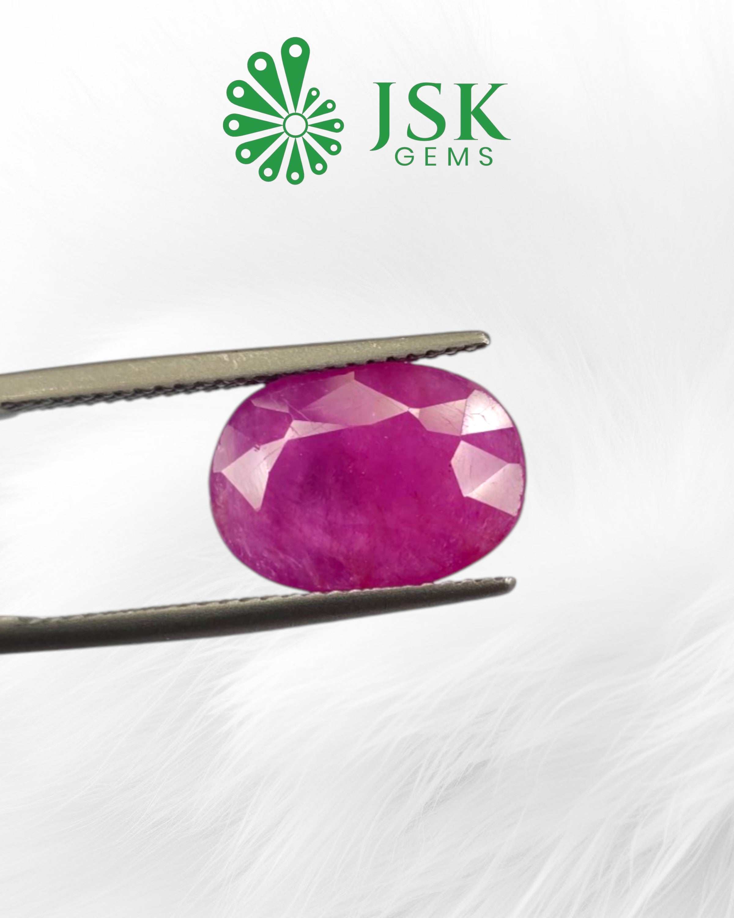 Top GII Certified 5.86 Ct - 6.51 Ratti Unheated Untreated Natural Ruby Manik