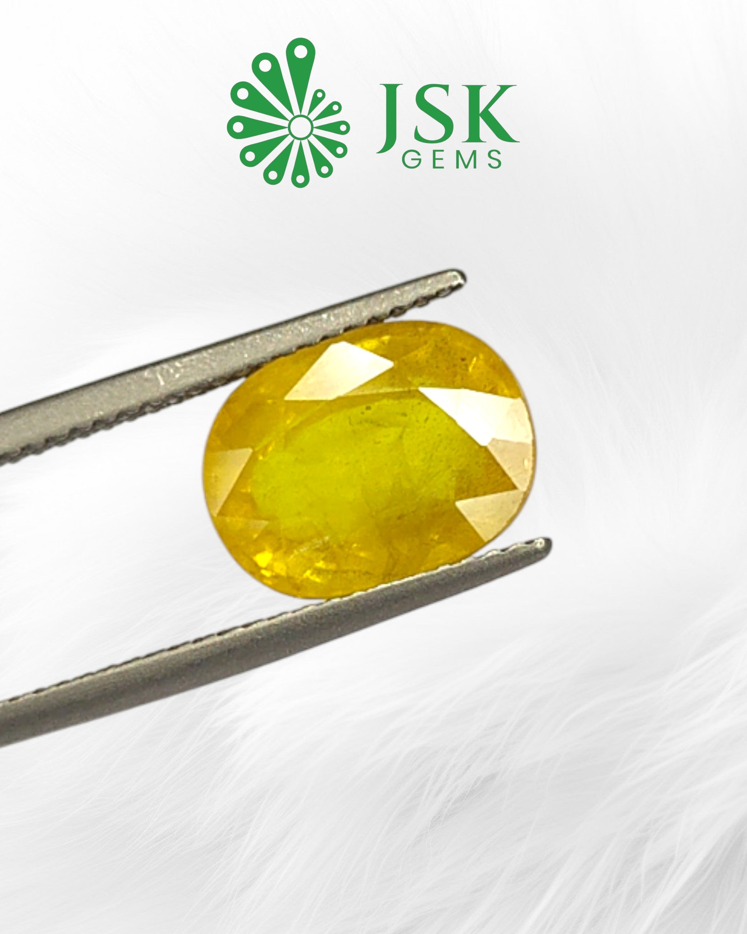 Top Grade 5.41 Ct - 6.01 Ratti Natural Bangkok Yellow Sapphire - Pukhraj