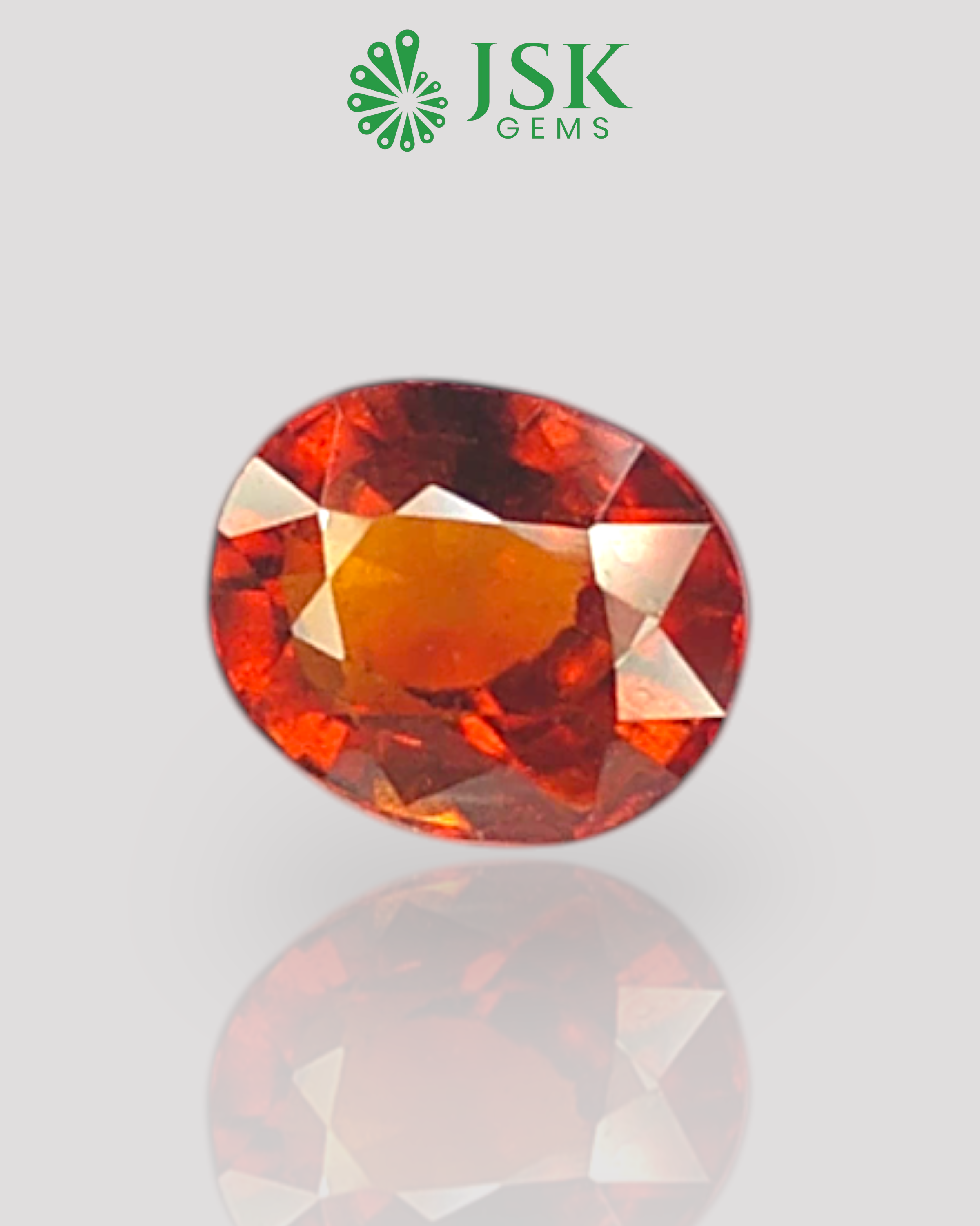 Top Grade 6.17 Ct - 6.85 Ratti Natural Ceylon Hessonite Garnet - Gomedh
