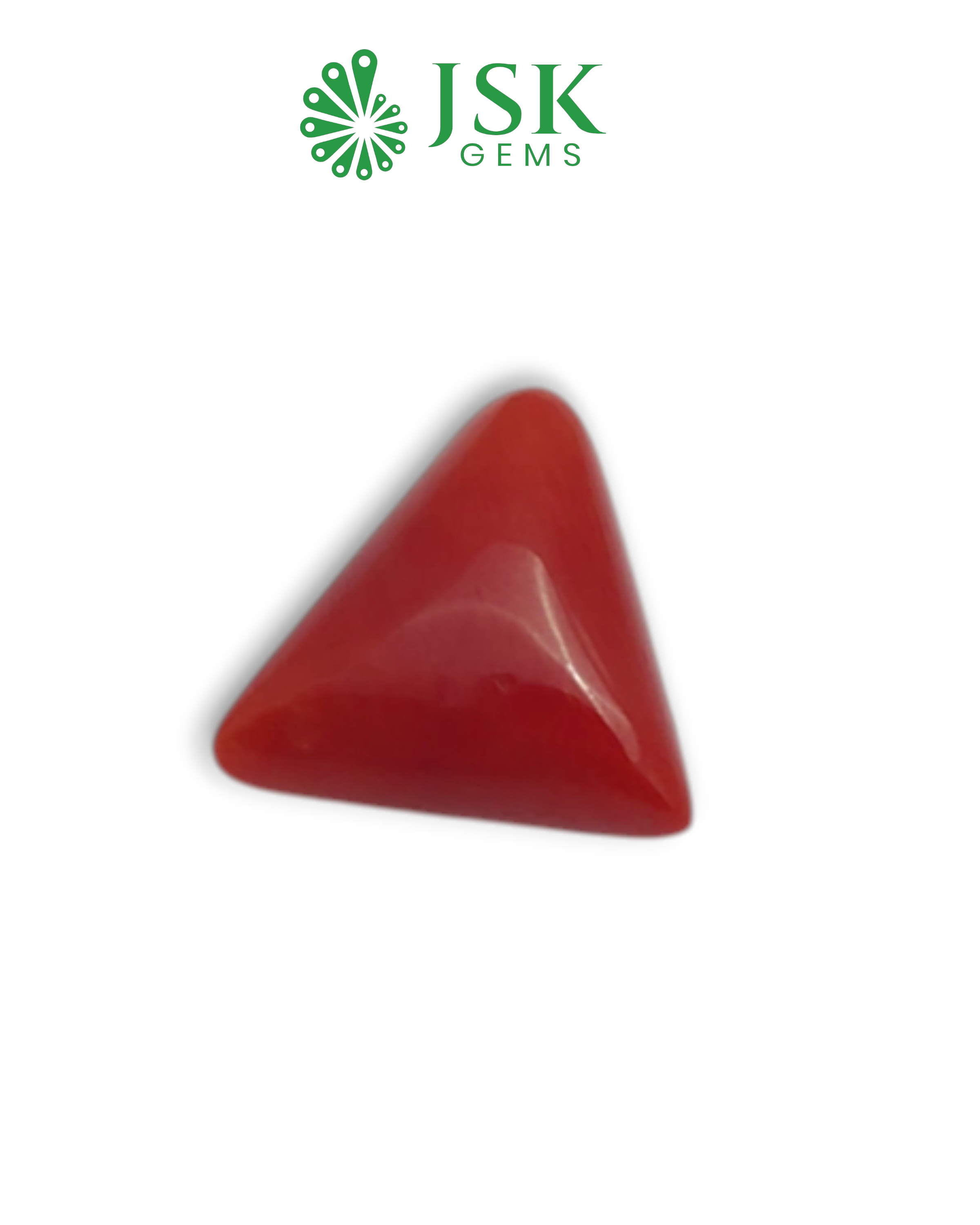 Premium Grade 7.08 Ct - 7.86 Ratti Natural Triangle Red Coral - Laal Moonga