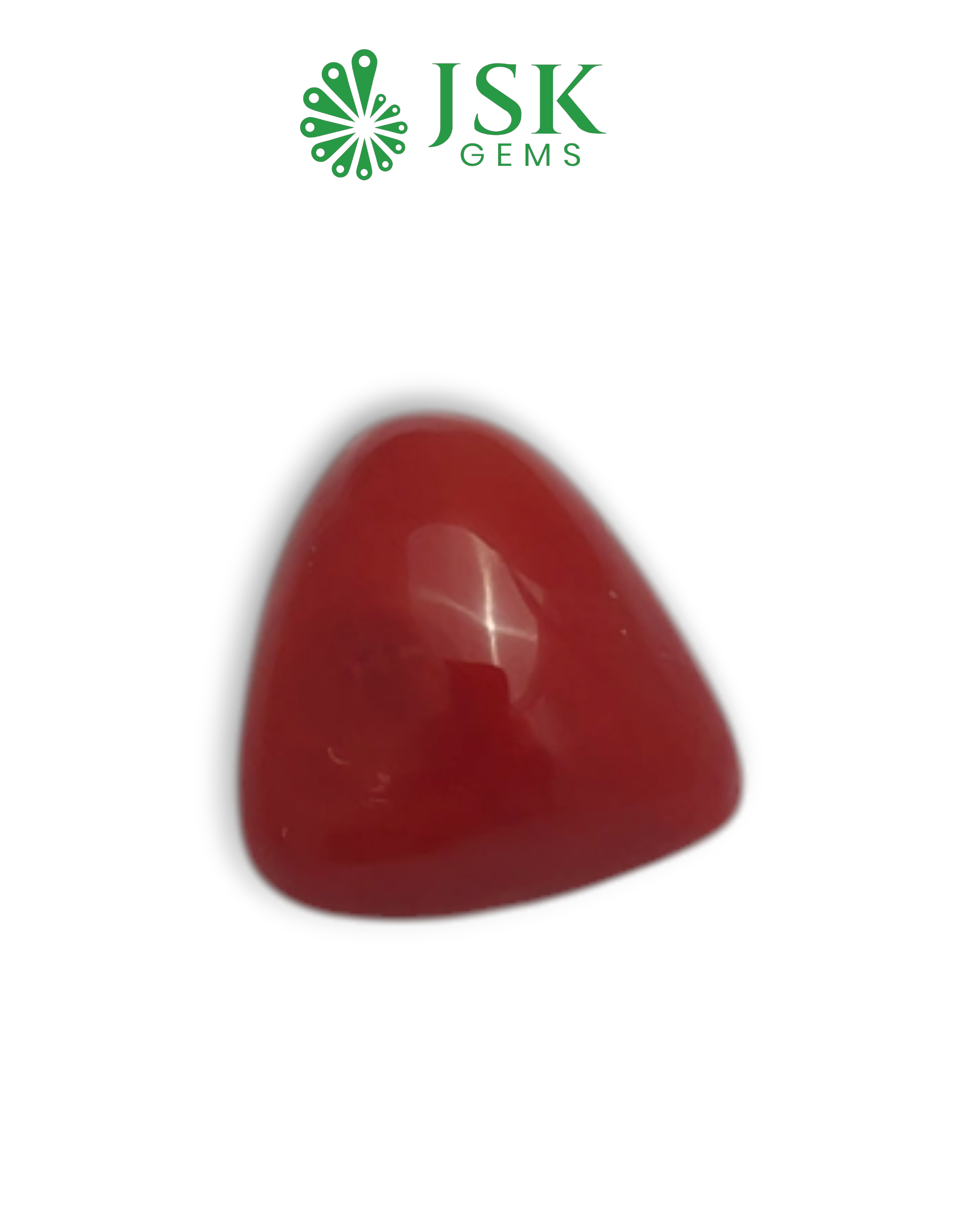Premium Grade 12.11 Ct - 13.45 Ratti Natural Triangle Red Coral - Laal Moonga