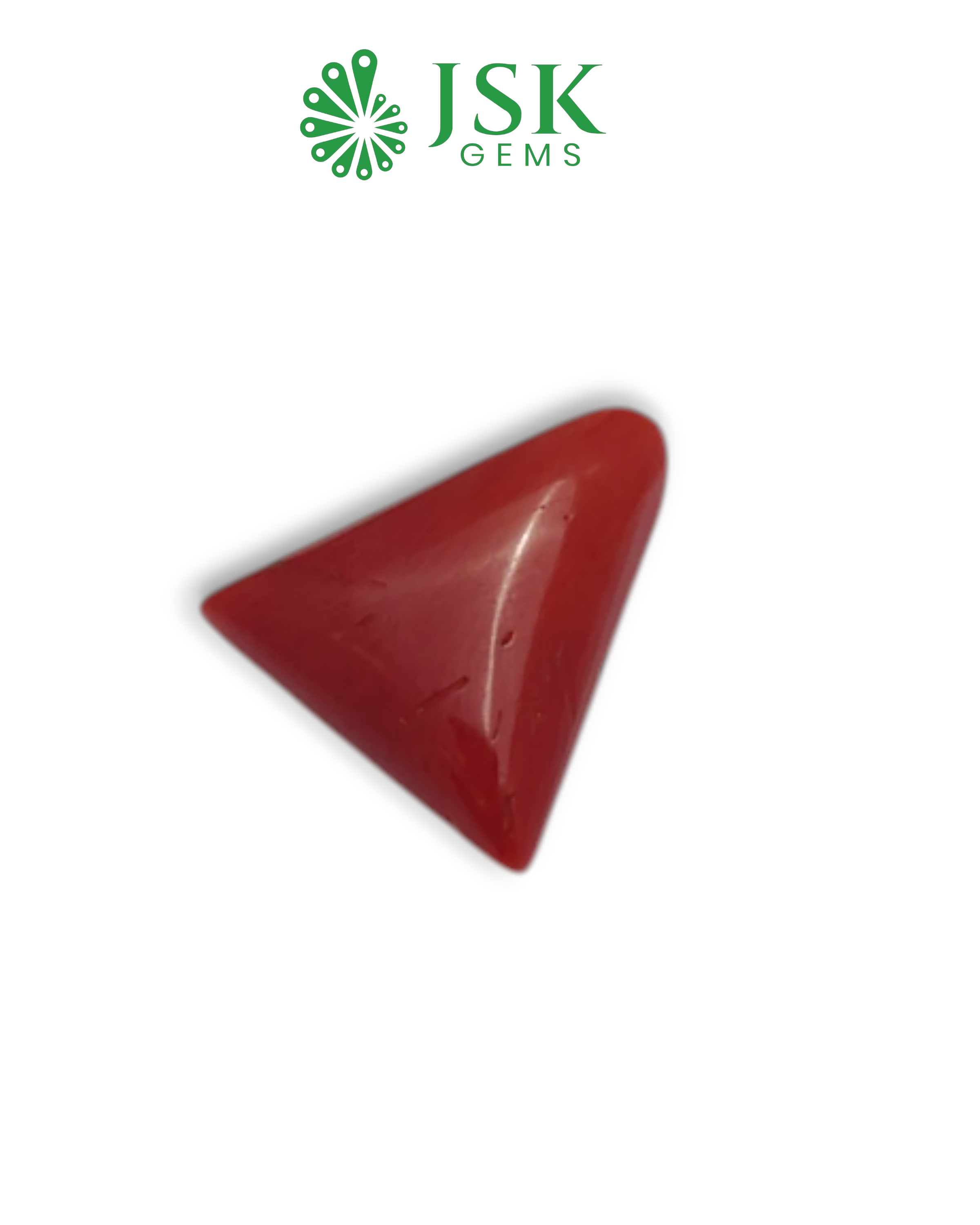 Premium Grade 8.35 Ct - 9.27 Ratti Natural Triangle Red Coral - Laal Moonga
