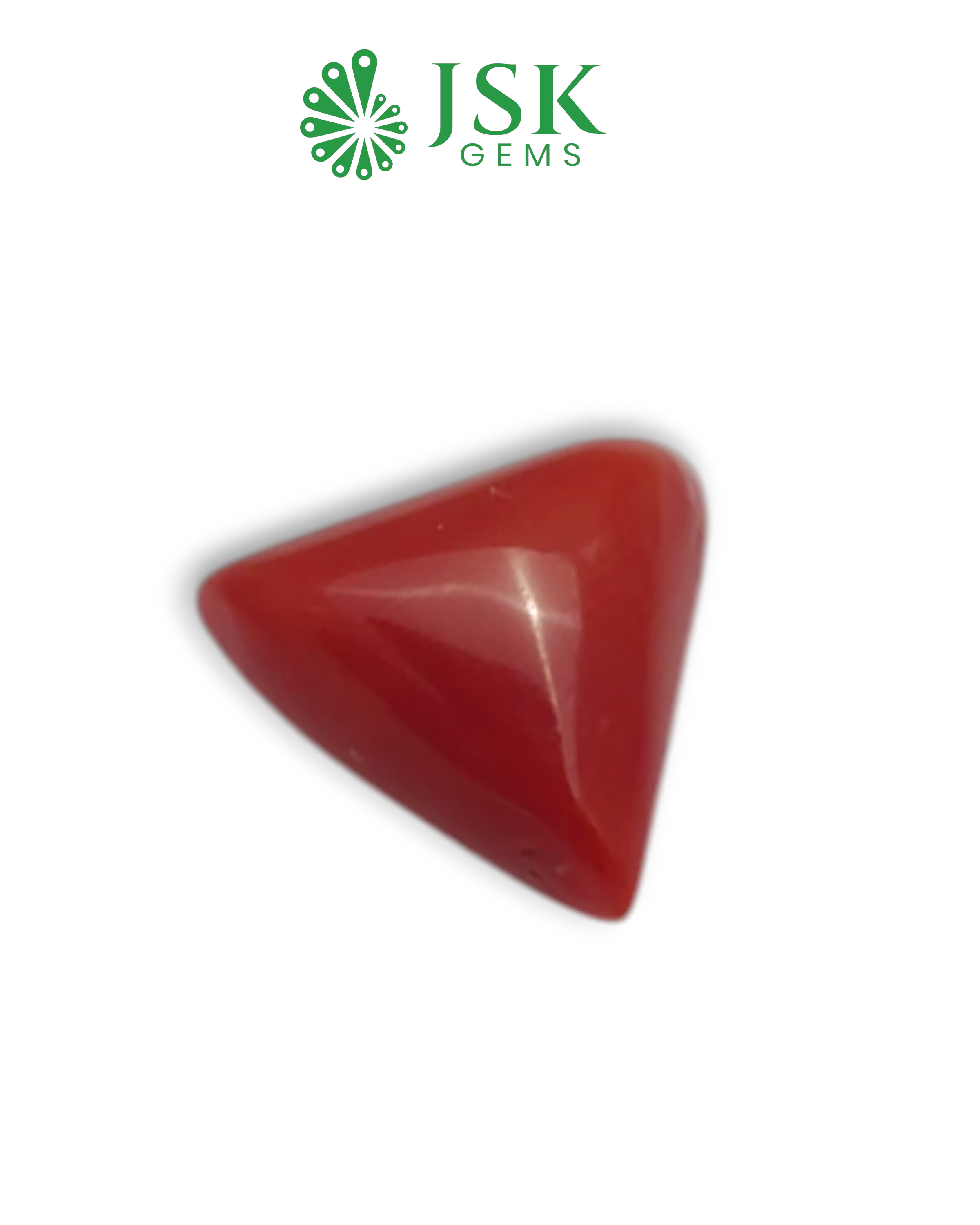 Premium Grade 6.26 Ct - 6.95 Ratti Natural Triangle Red Coral - Laal Moonga