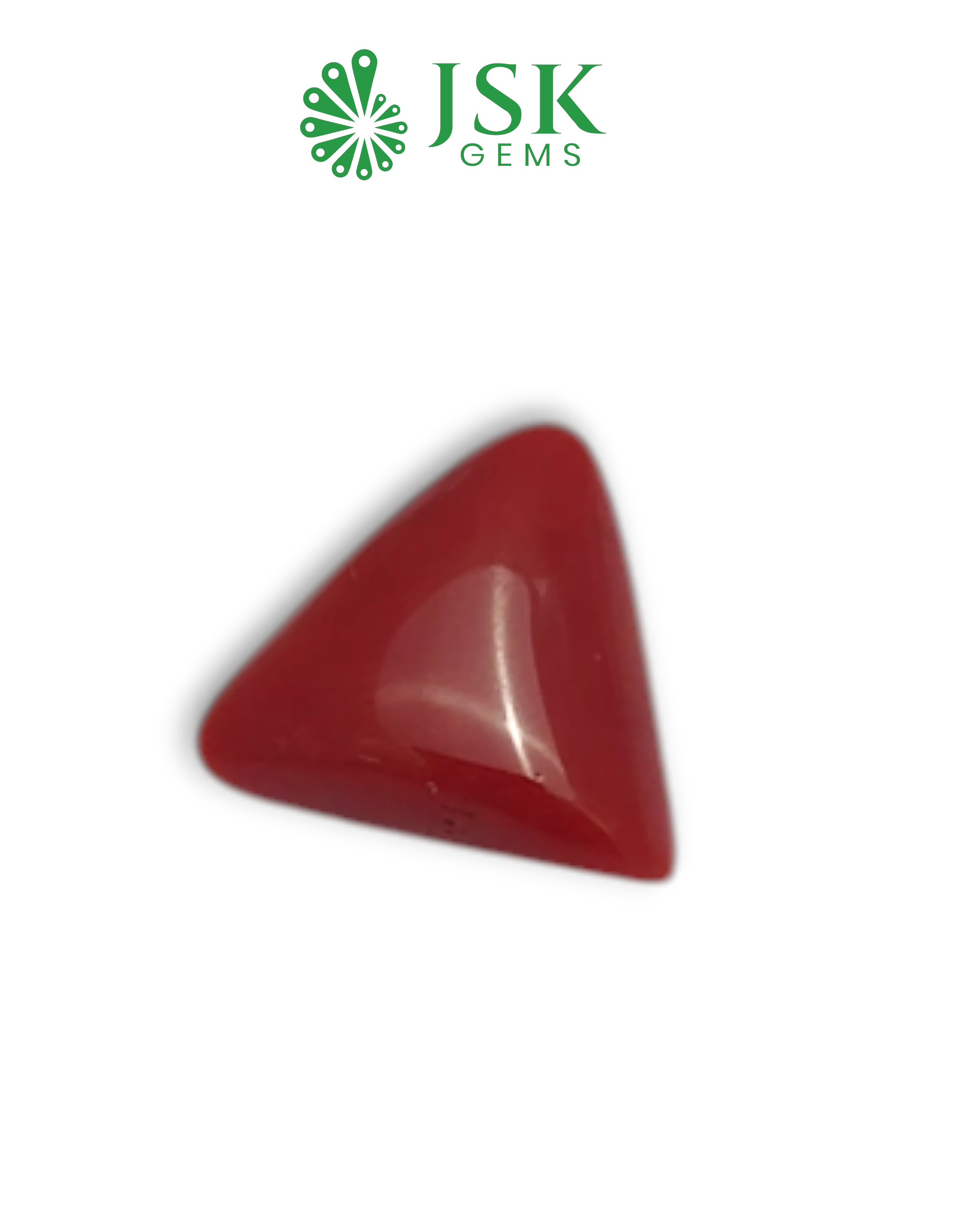 Premium Grade 6.92 Ct - 7.68 Ratti Natural Triangle Red Coral - Laal Moonga