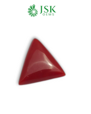 Premium Grade 6.72 Ct - 7.46 Ratti Natural Triangle Red Coral - Laal Moonga