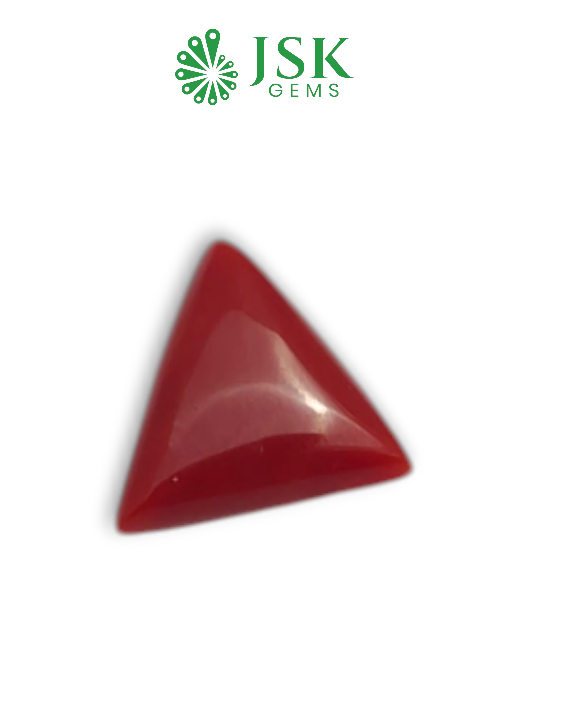Premium Grade 6.72 Ct - 7.46 Ratti Natural Triangle Red Coral - Laal Moonga