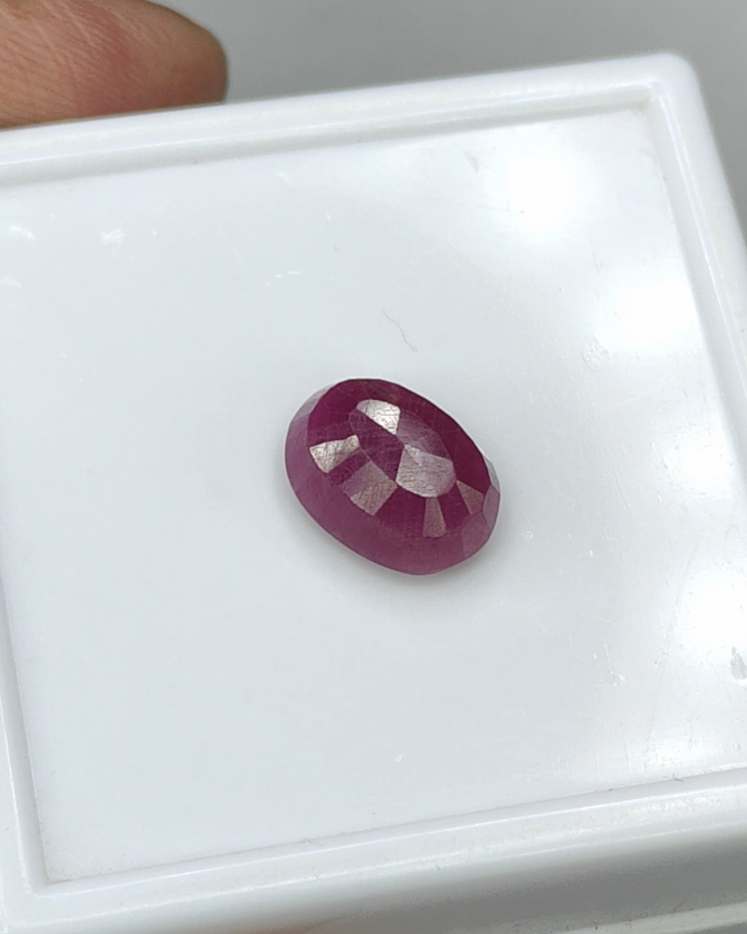 IIGJ Certified 6.53 Ct - 7.25 Ratti Unheated Untreated Natural Ruby Manik