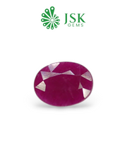 IIGJ Certified 7.74 Ct - 8.60 Ratti Unheated Untreated Natural Ruby Manik