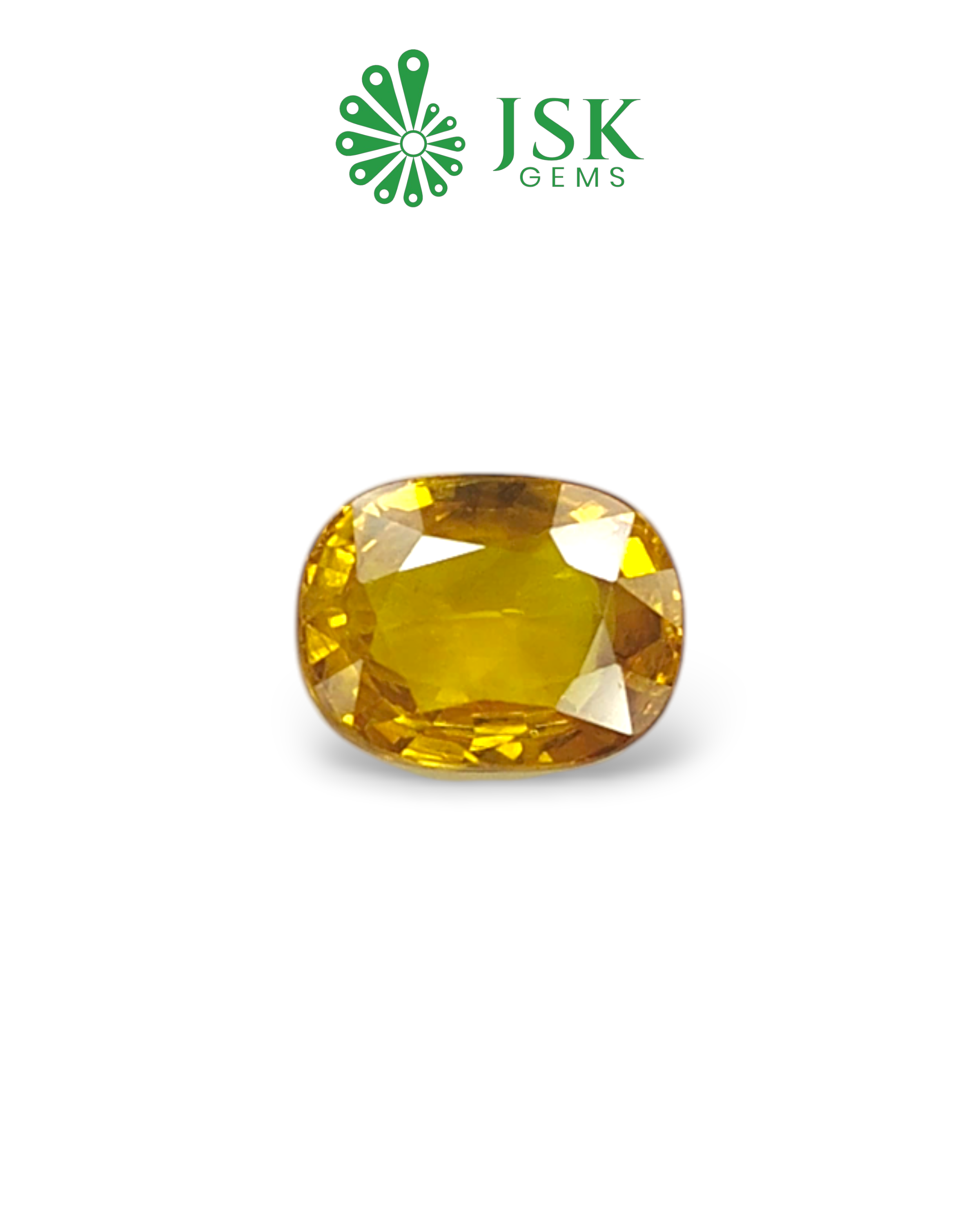 Top Grade 5.93 Ct - 6.58 Ratti Natural Bangkok Yellow Sapphire - Pukhraj