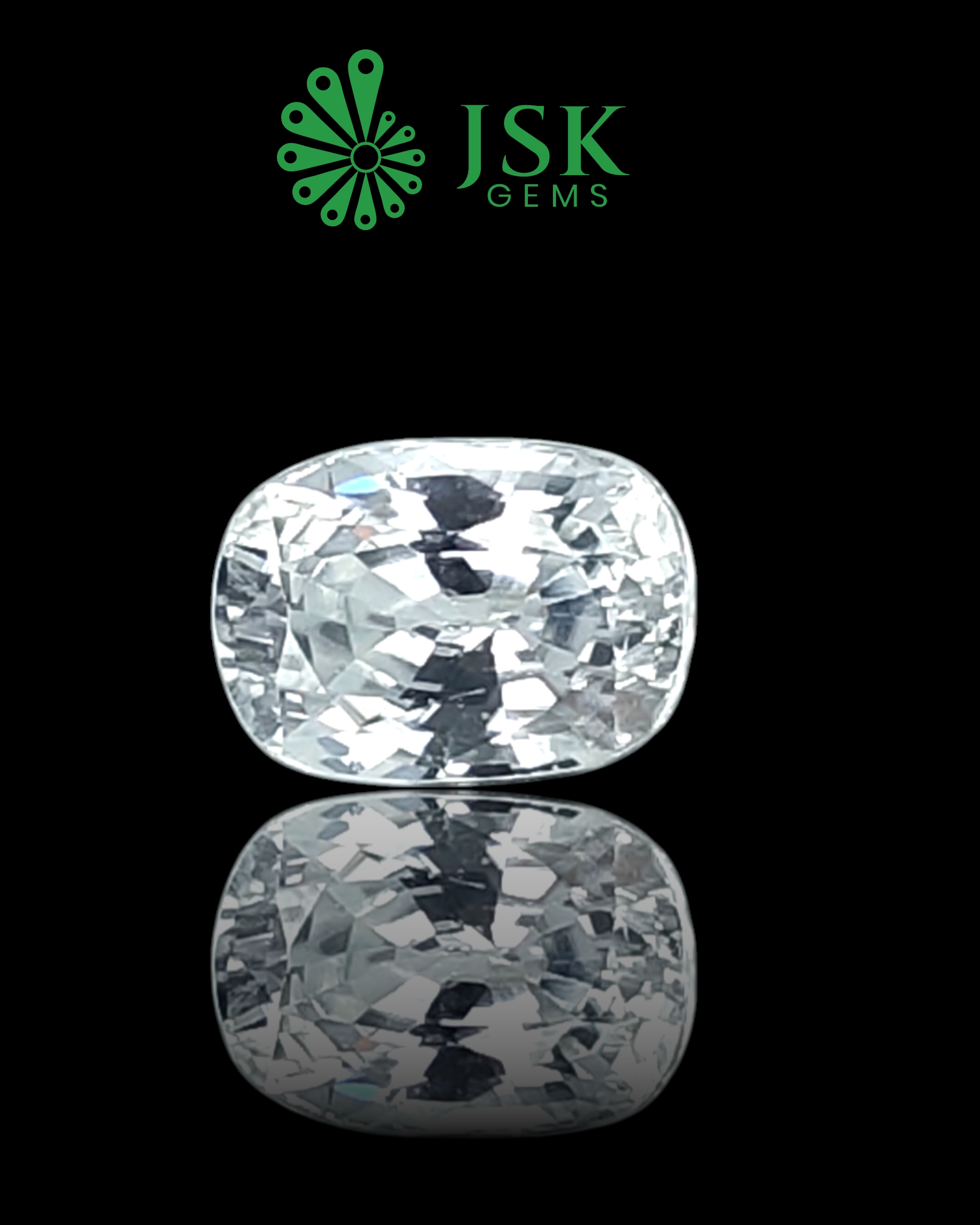 Top Grade 4.74 Ct - 5.26 Ratti  Natural White Zircon