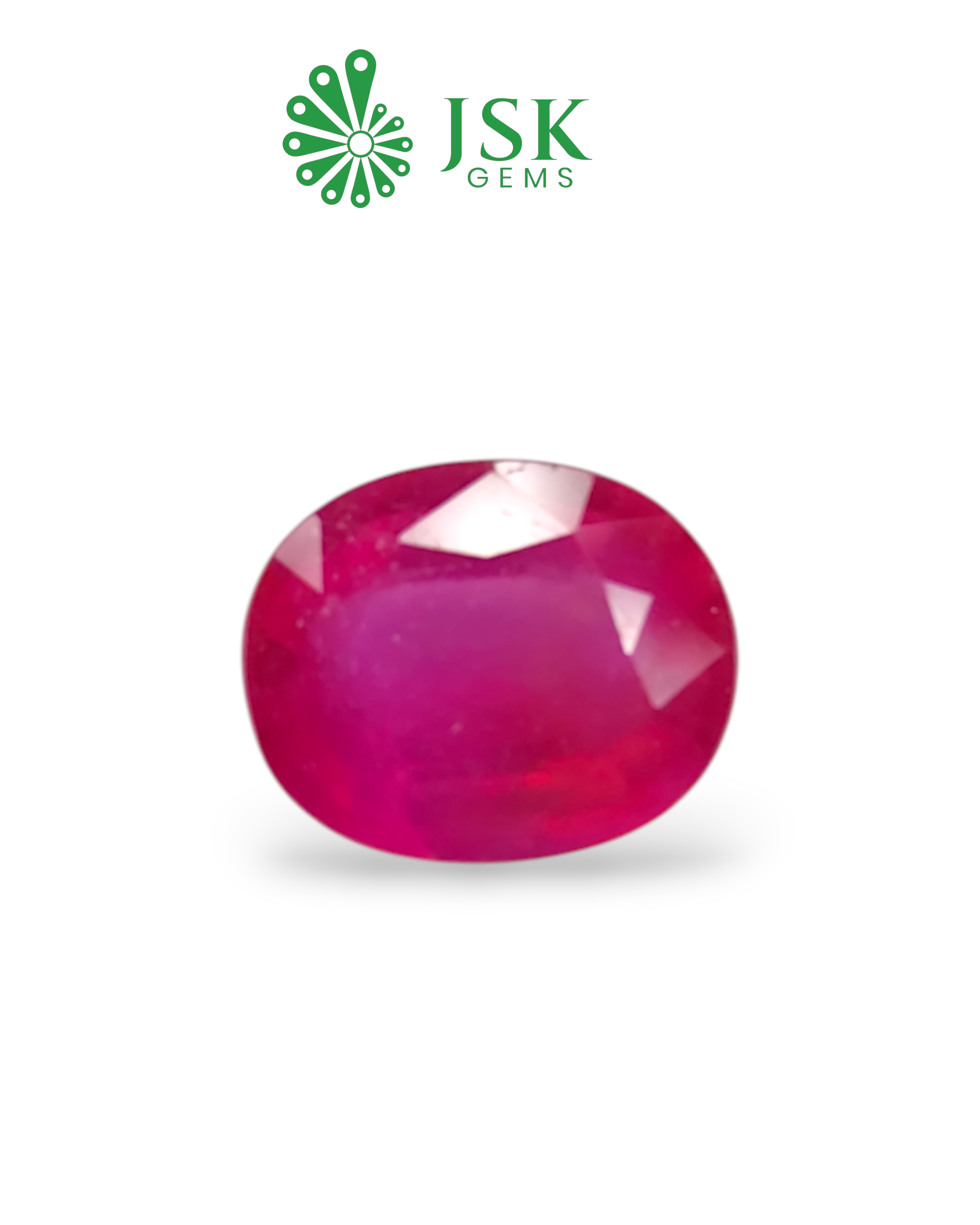 5.29 Ct - 5.87 Ratti Natural Bangkok Ruby - Manik (Glass Filled)