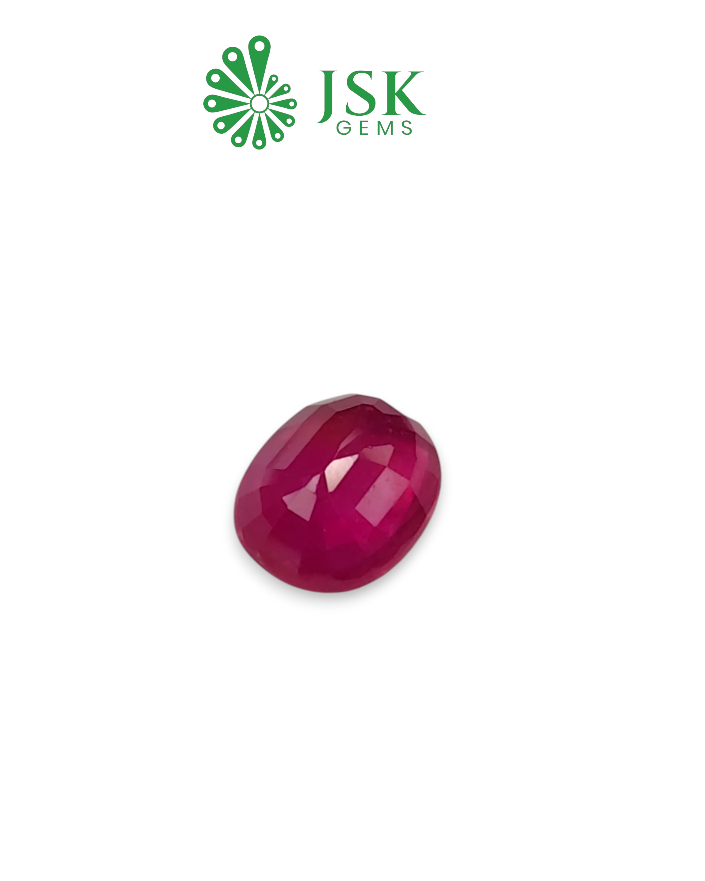 5.29 Ct - 5.87 Ratti Natural Bangkok Ruby - Manik (Glass Filled)
