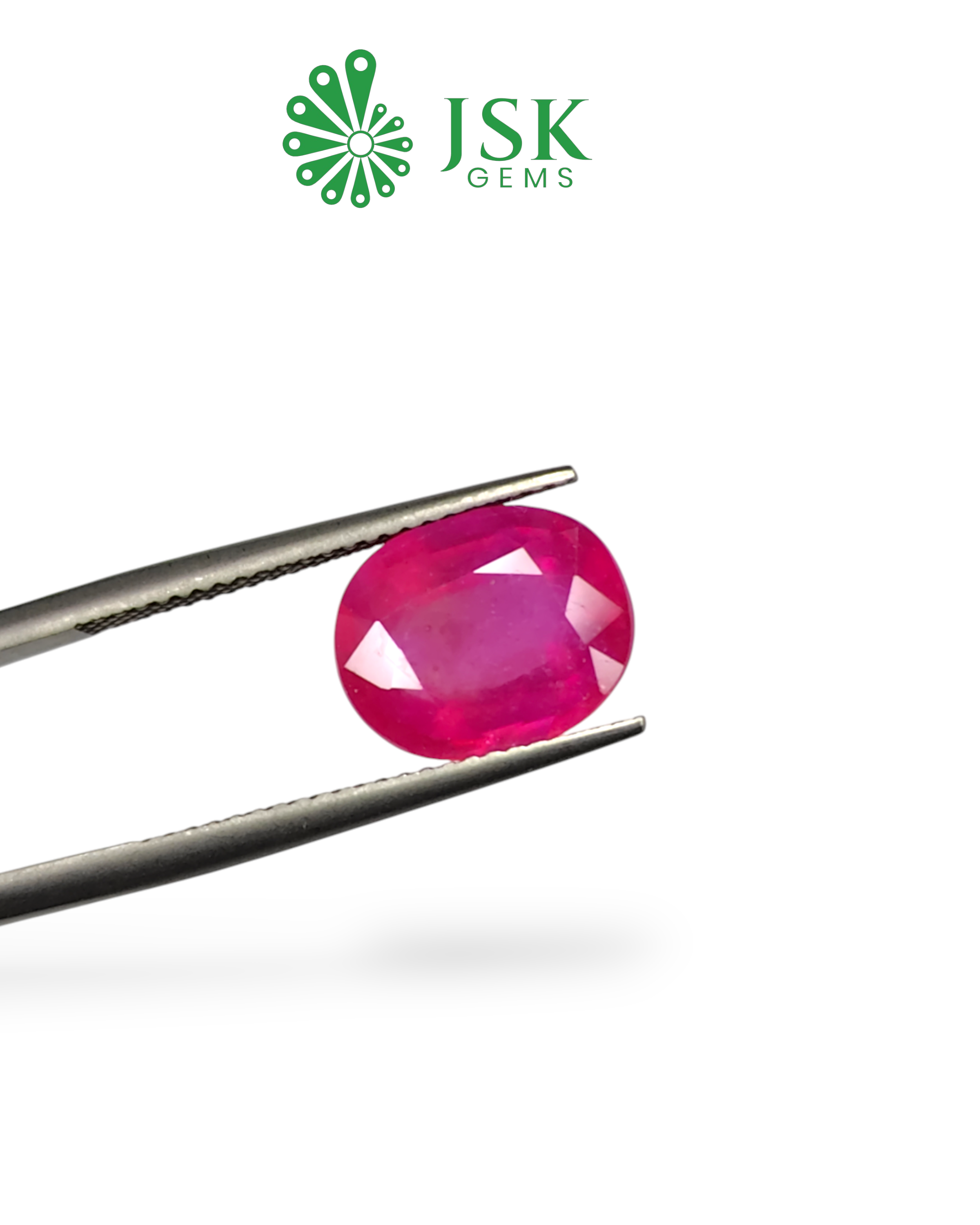 5.29 Ct - 5.87 Ratti Natural Bangkok Ruby - Manik (Glass Filled)