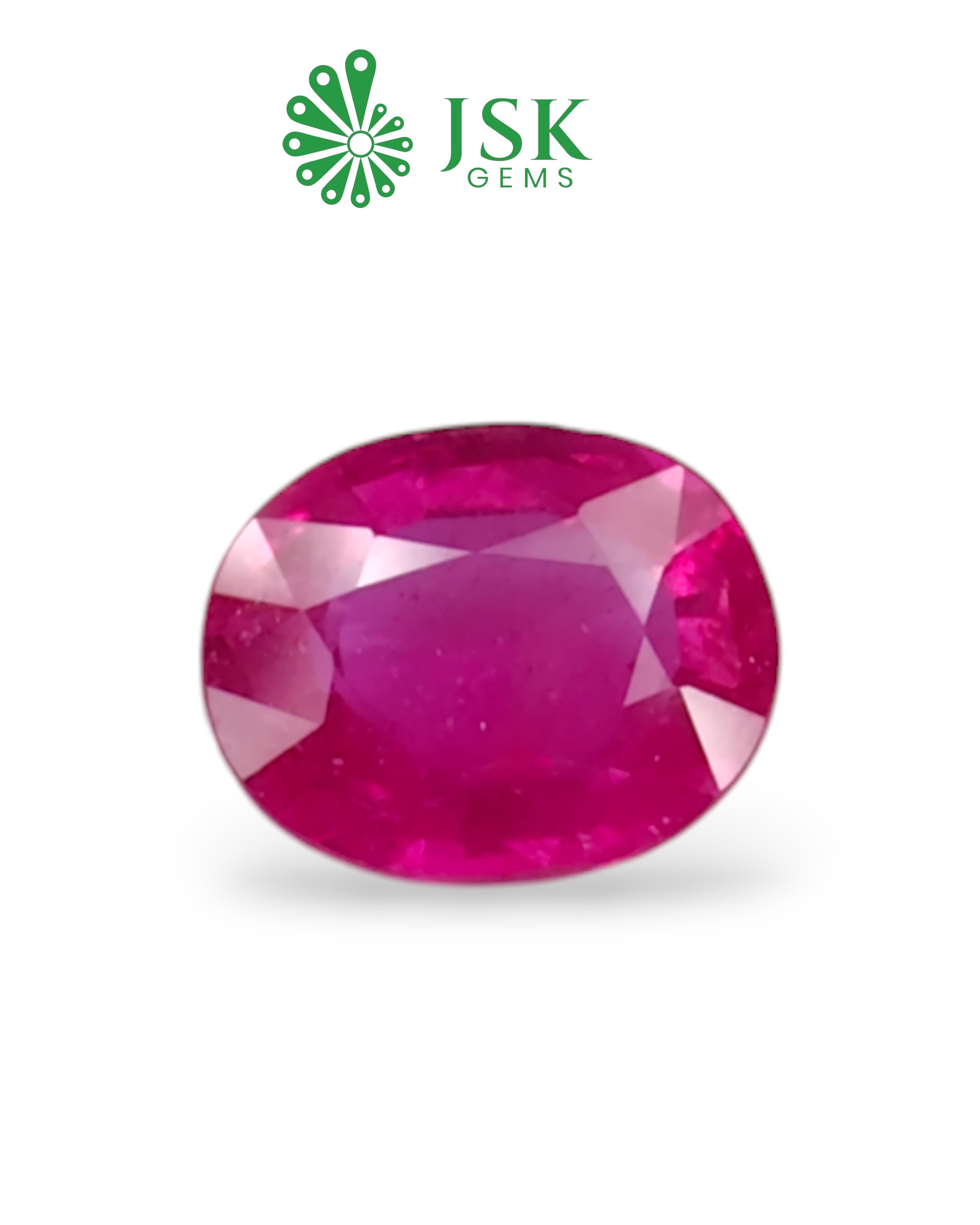 6.89 Ct - 7.66 Ratti Natural Bangkok Ruby - Manik (Glass Filled)