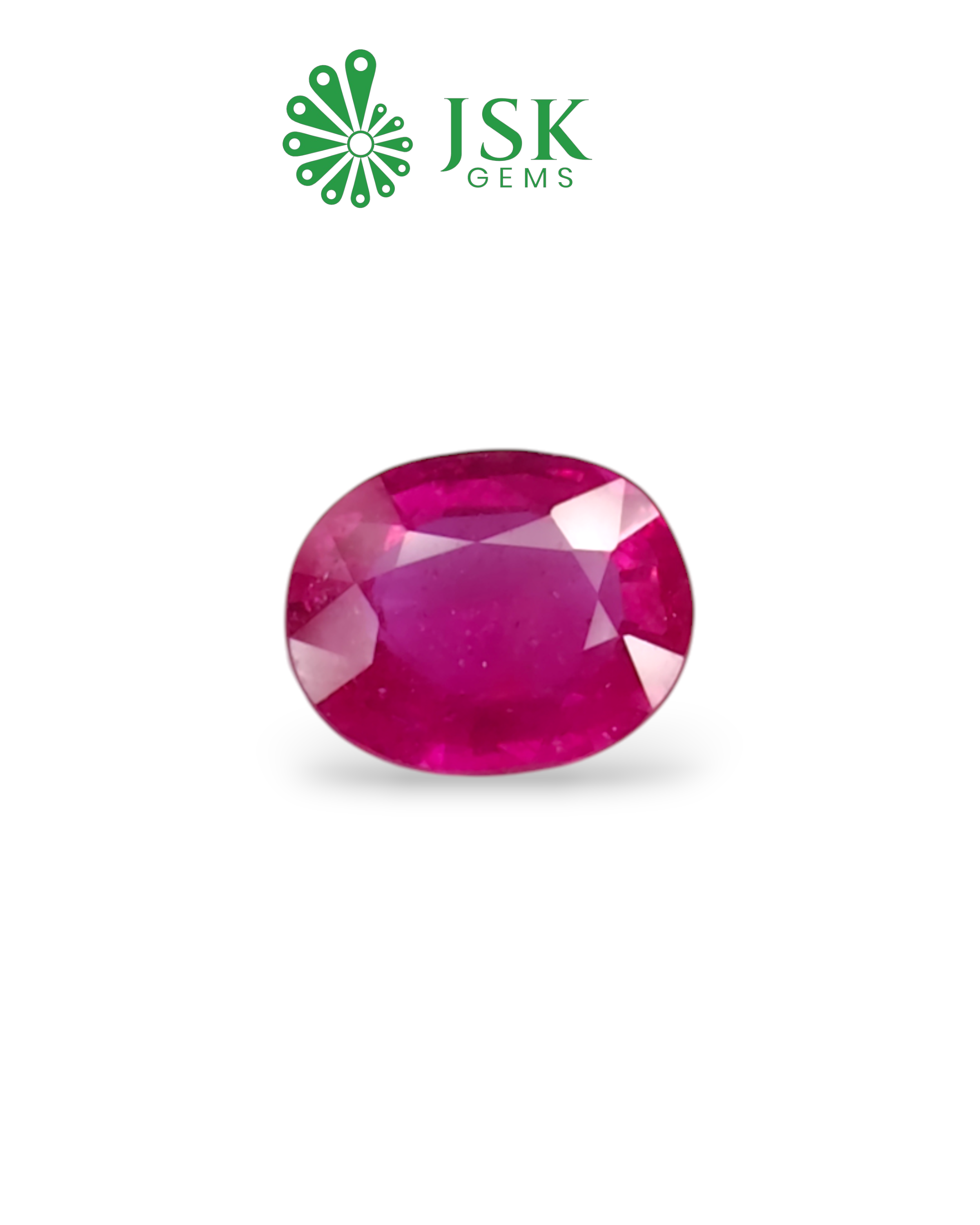 6.89 Ct - 7.66 Ratti Natural Bangkok Ruby - Manik (Glass Filled)