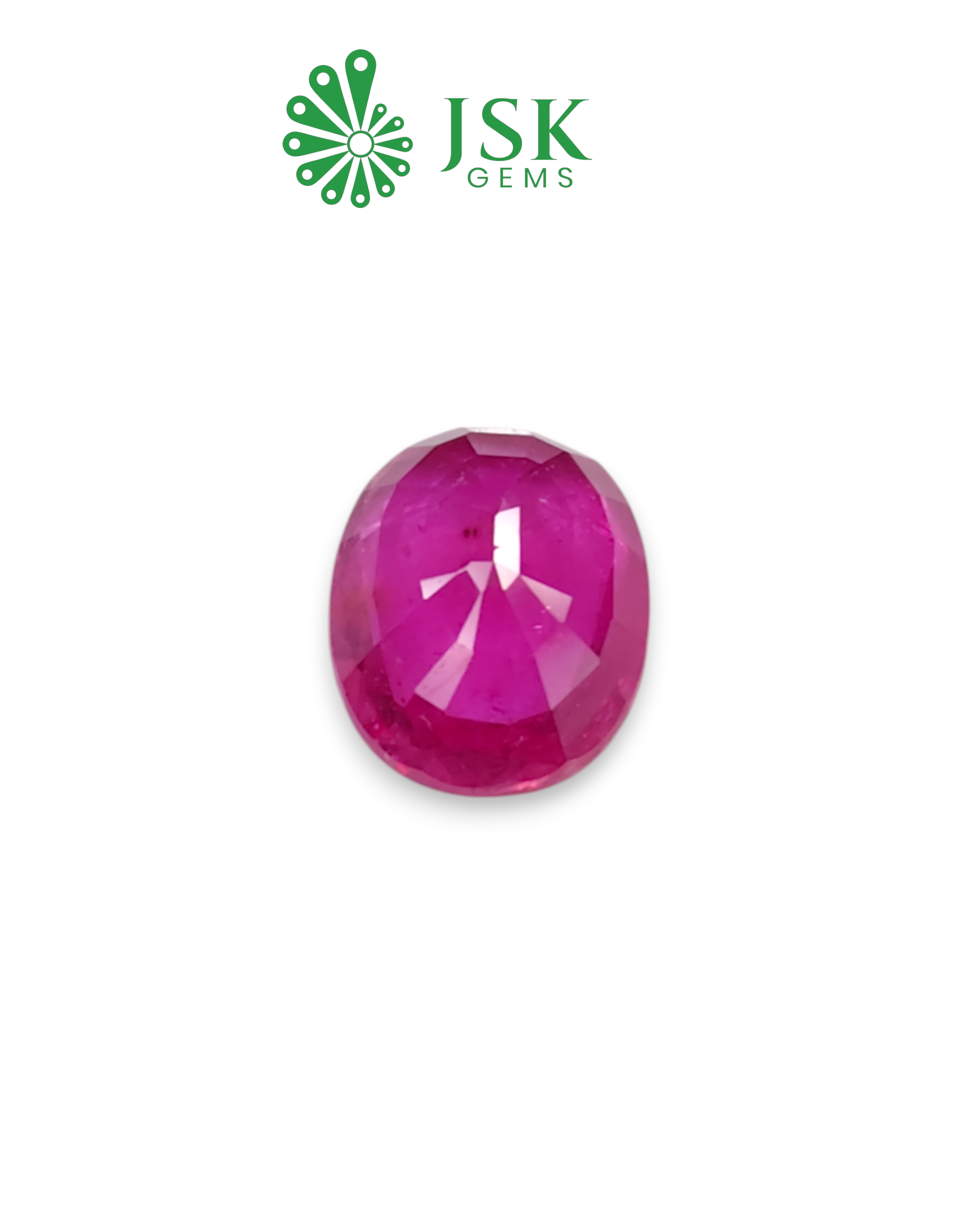 6.89 Ct - 7.66 Ratti Natural Bangkok Ruby - Manik (Glass Filled)