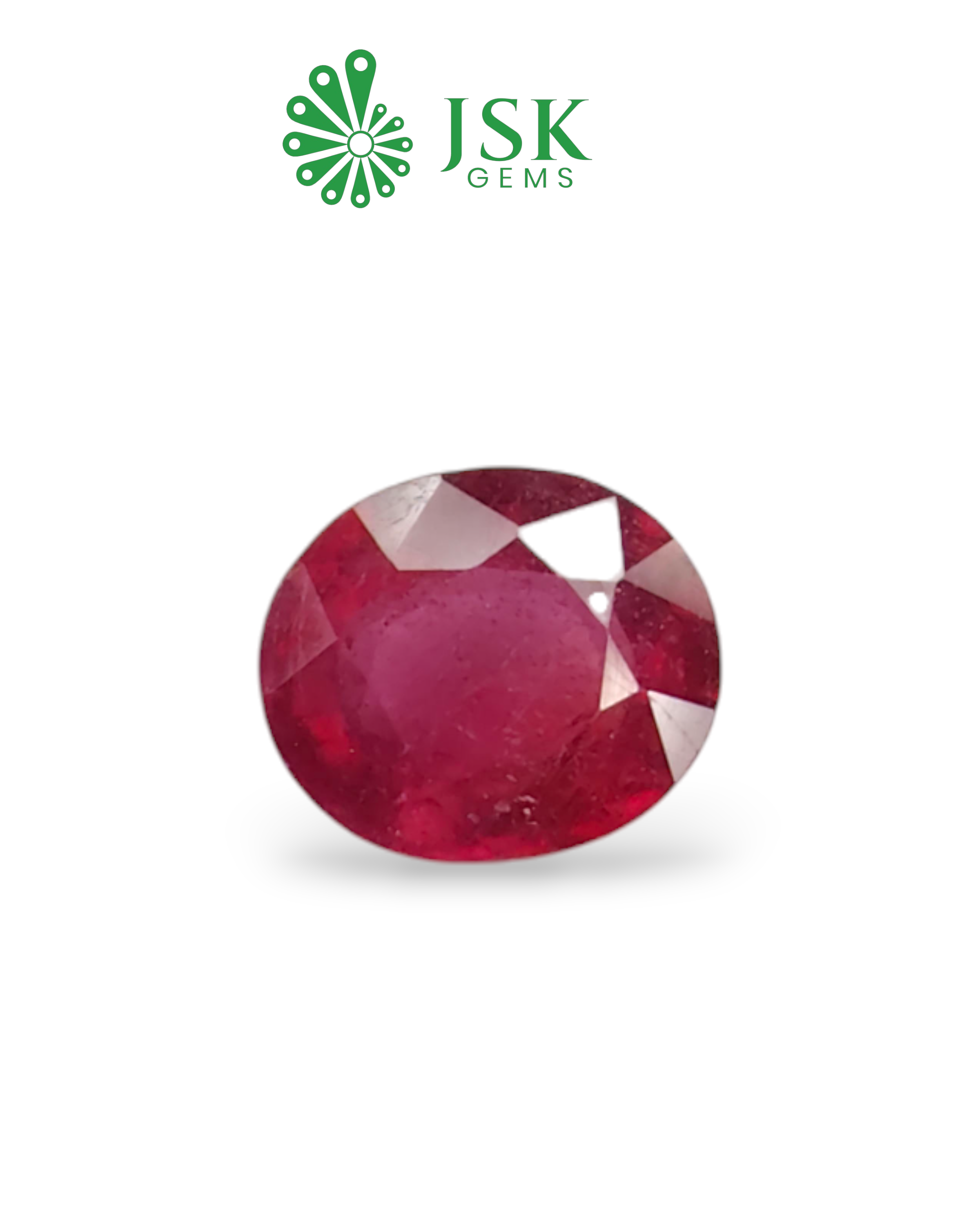 6.00 Ct - 6.66 Ratti Natural Bangkok Ruby - Manik (Glass Filled)