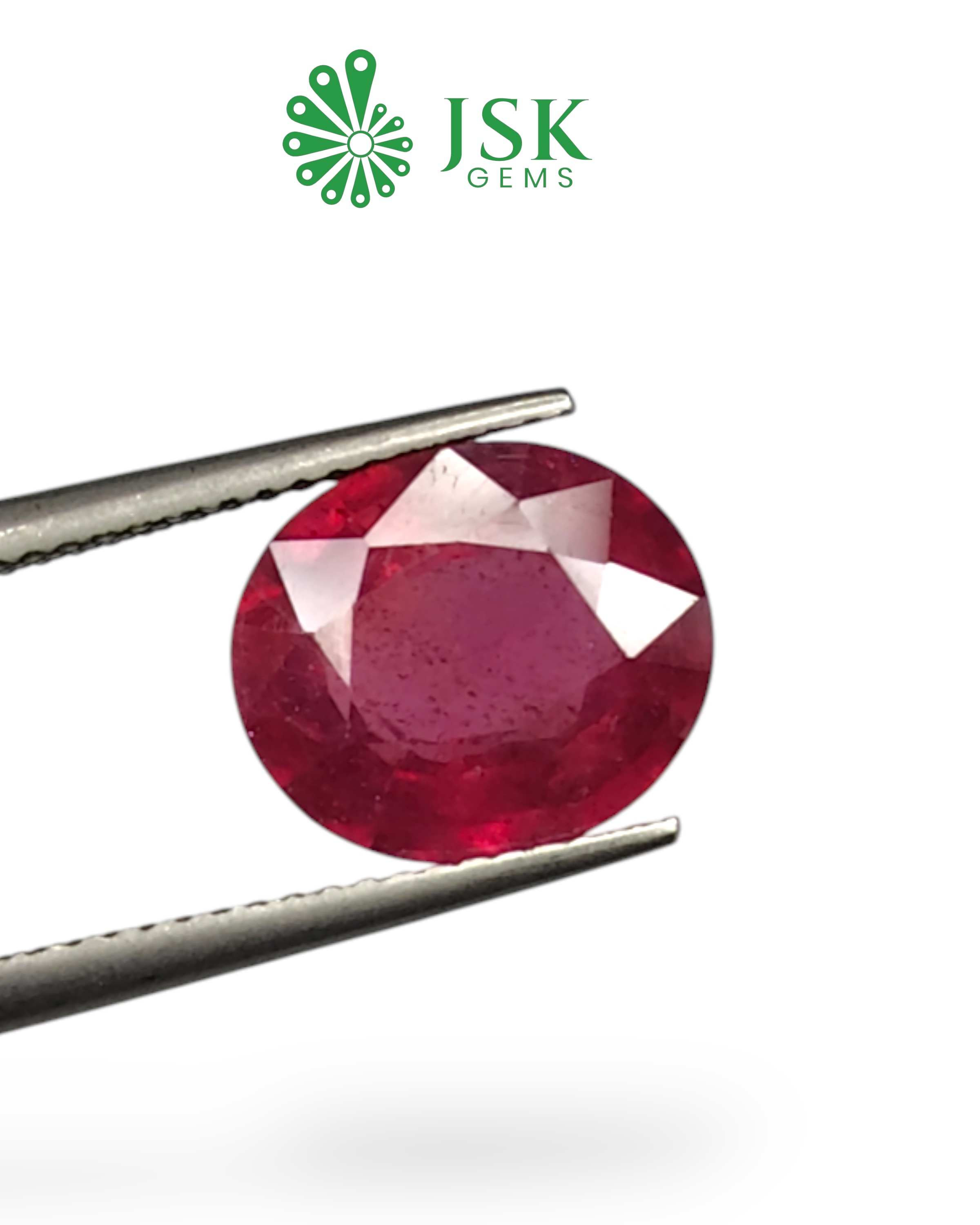 6.00 Ct - 6.66 Ratti Natural Bangkok Ruby - Manik (Glass Filled)