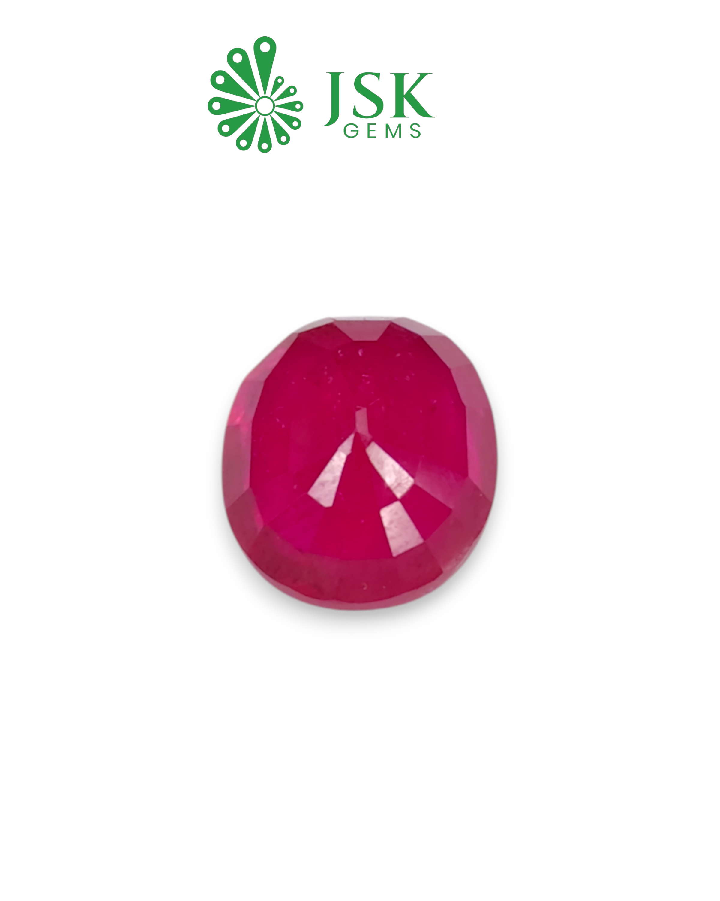 7.83 Ct - 8.70 Ratti Natural Bangkok Ruby - Manik (Glass Filled)