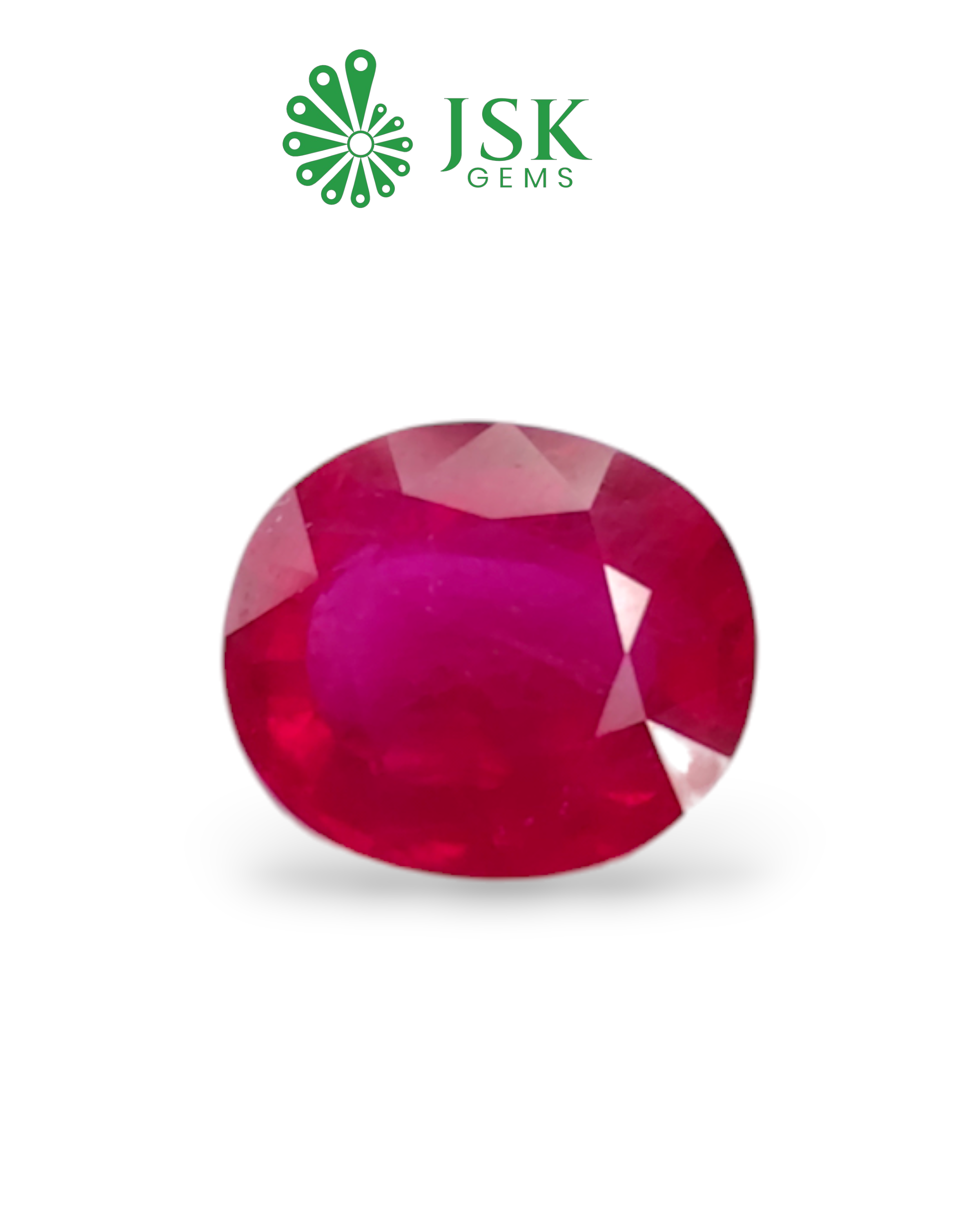 7.83 Ct - 8.70 Ratti Natural Bangkok Ruby - Manik (Glass Filled)