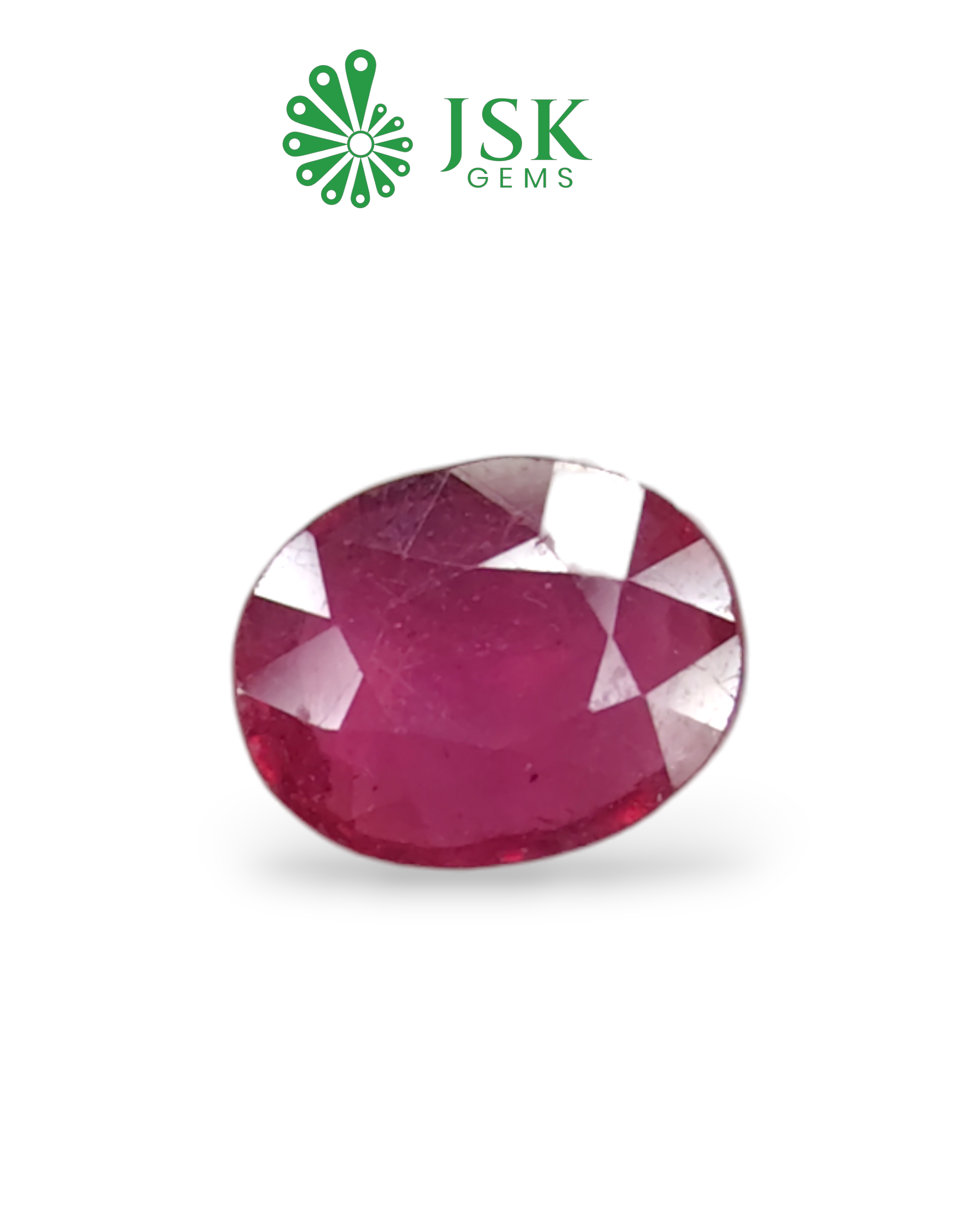 5.95 Ct - 6.61 Ratti Natural Bangkok Ruby - Manik (Glass Filled)