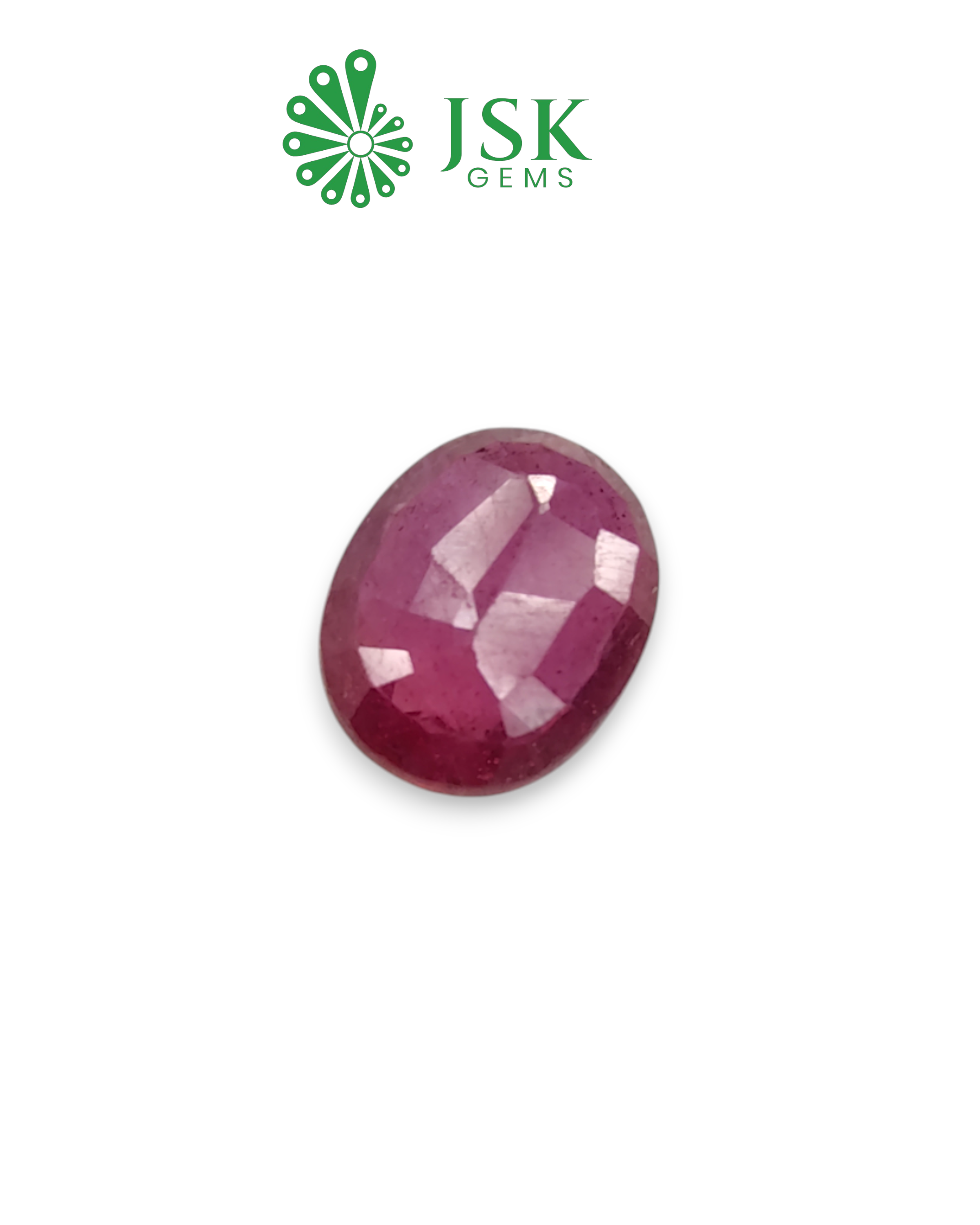 5.95 Ct - 6.61 Ratti Natural Bangkok Ruby - Manik (Glass Filled)