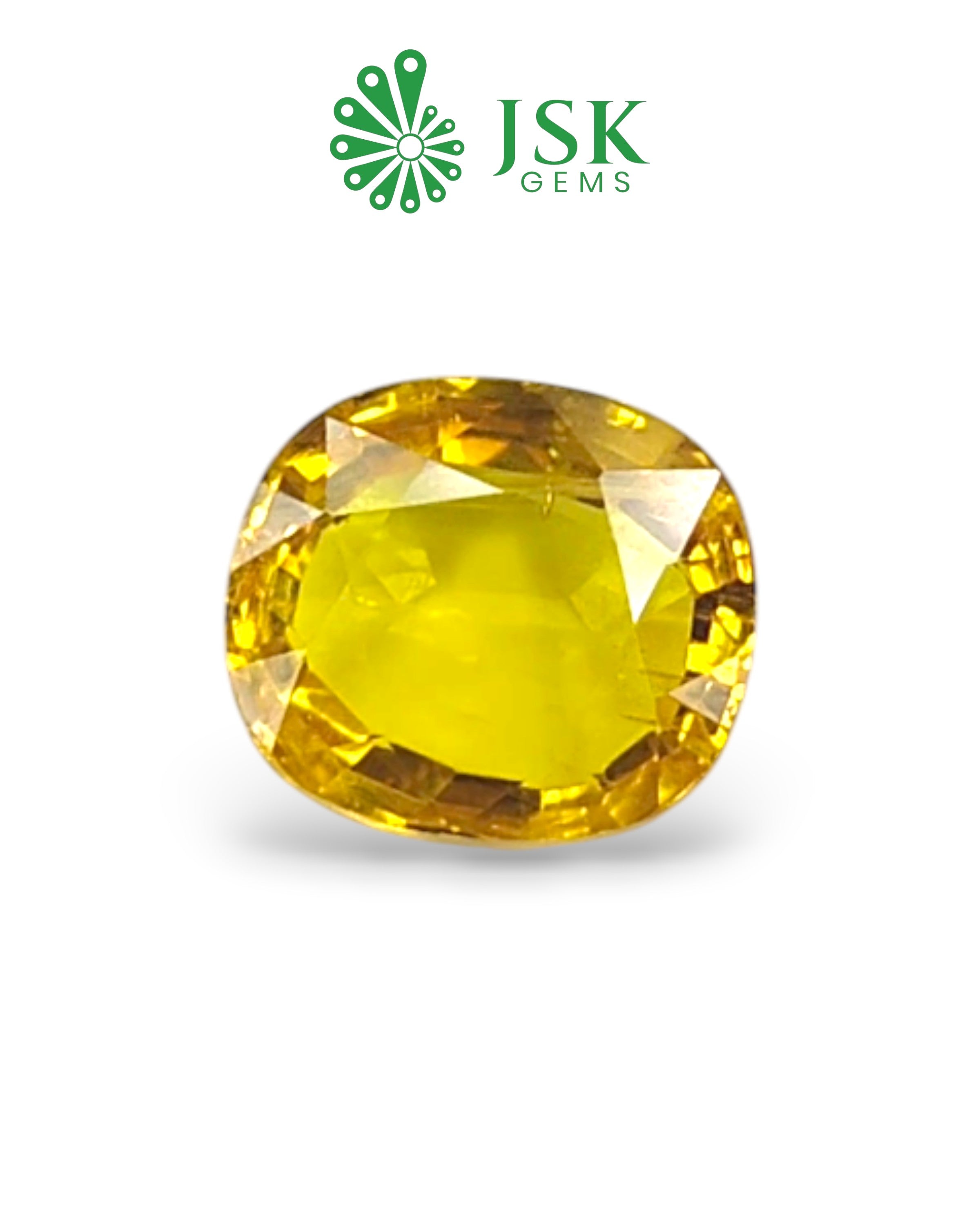 Top Grade 5.02 Ct - 5.58 Ratti Natural Bangkok Yellow Sapphire - Pukhraj