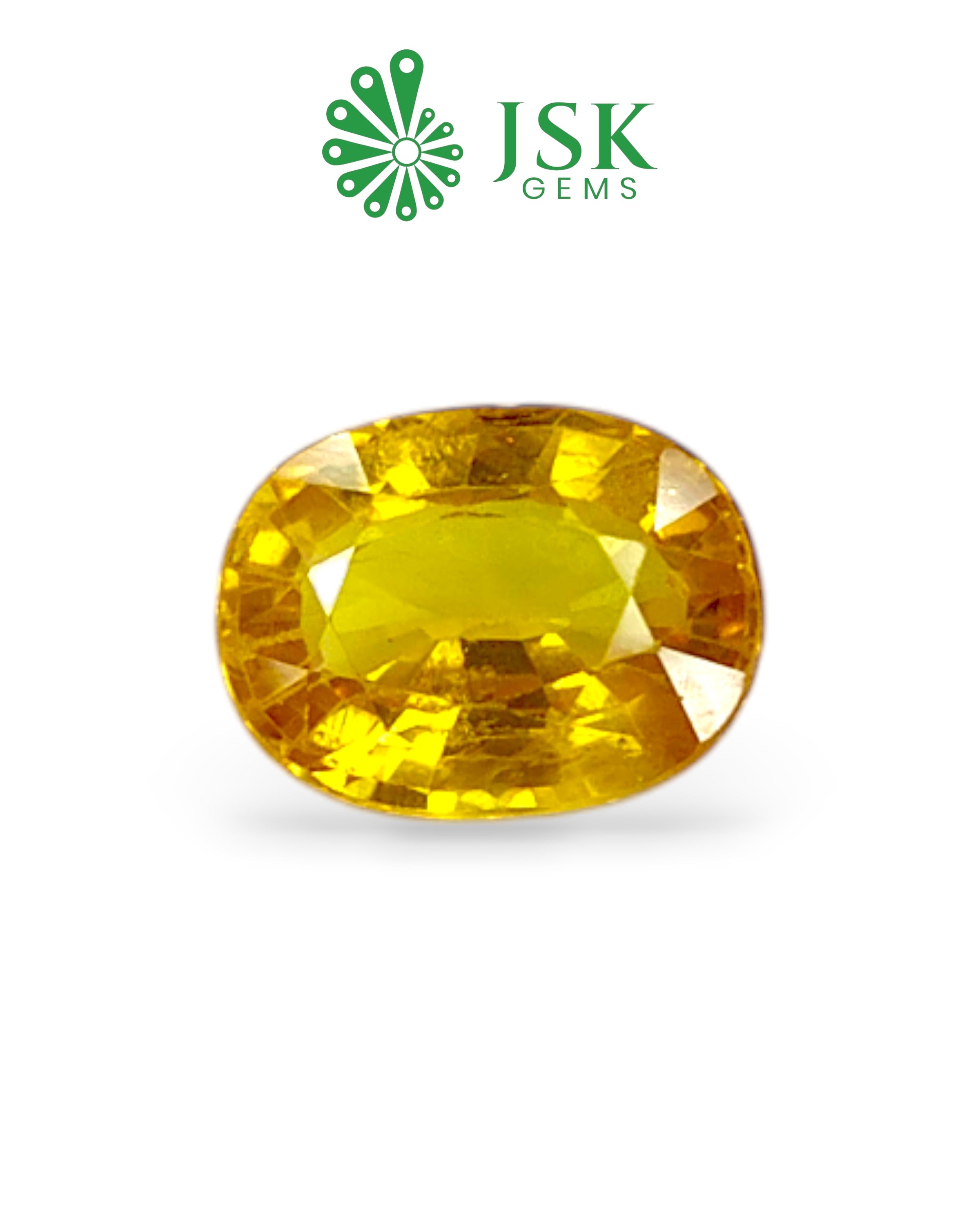 Top Grade 5.95 Ct - 6.61 Ratti Natural Bangkok Yellow Sapphire - Pukhraj