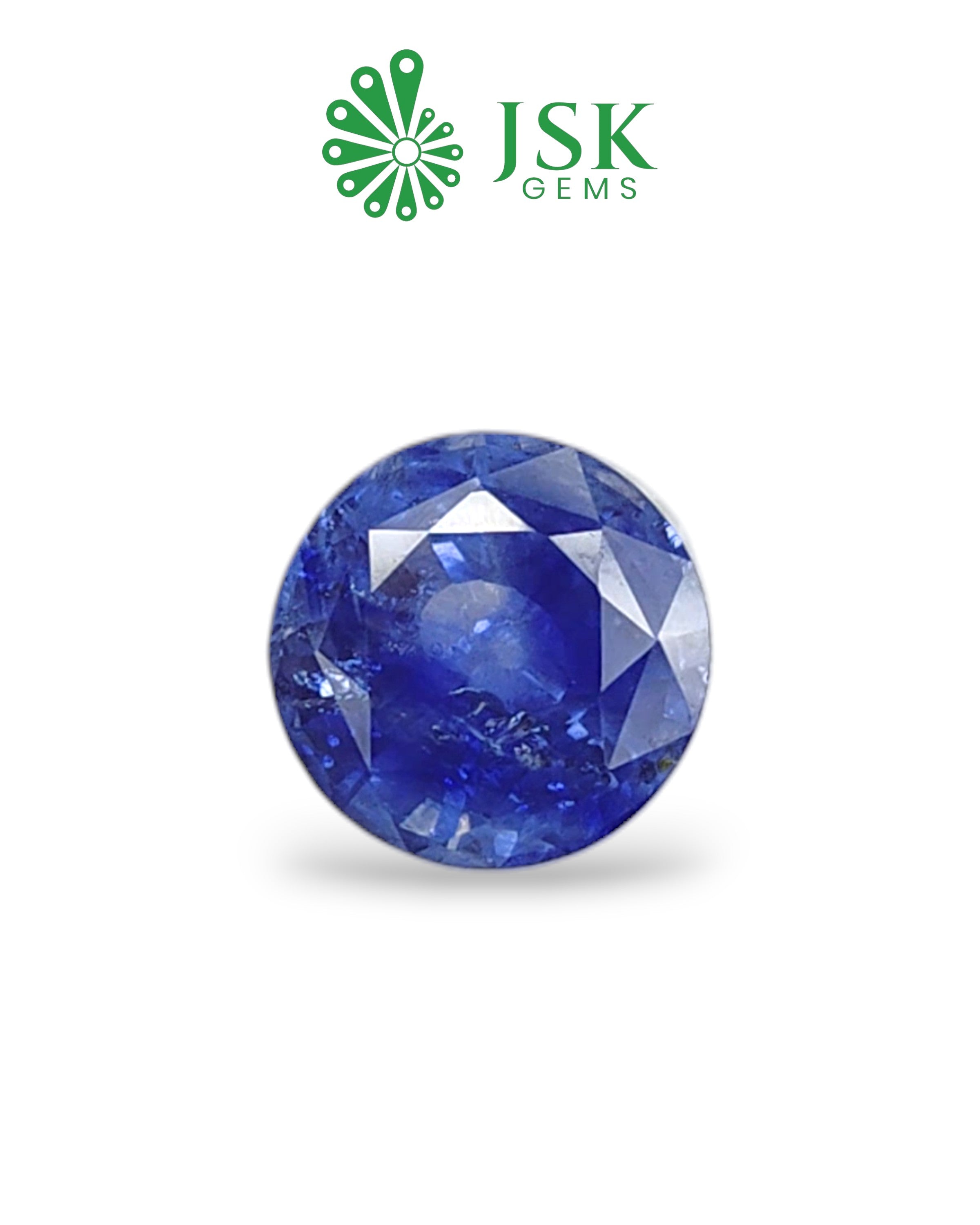 IDI Certified 4.47 Ct - 4.97  Ratti Natural Ceylon Blue Sapphire - Neelam(Round)