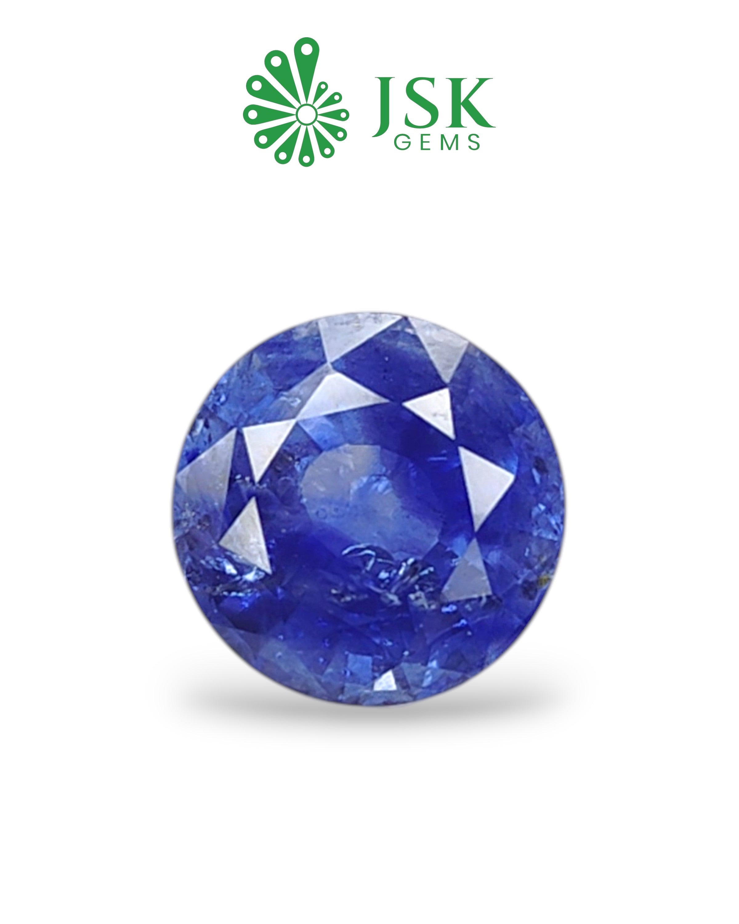 IDI Certified 4.47 Ct - 4.97  Ratti Natural Ceylon Blue Sapphire - Neelam(Round)