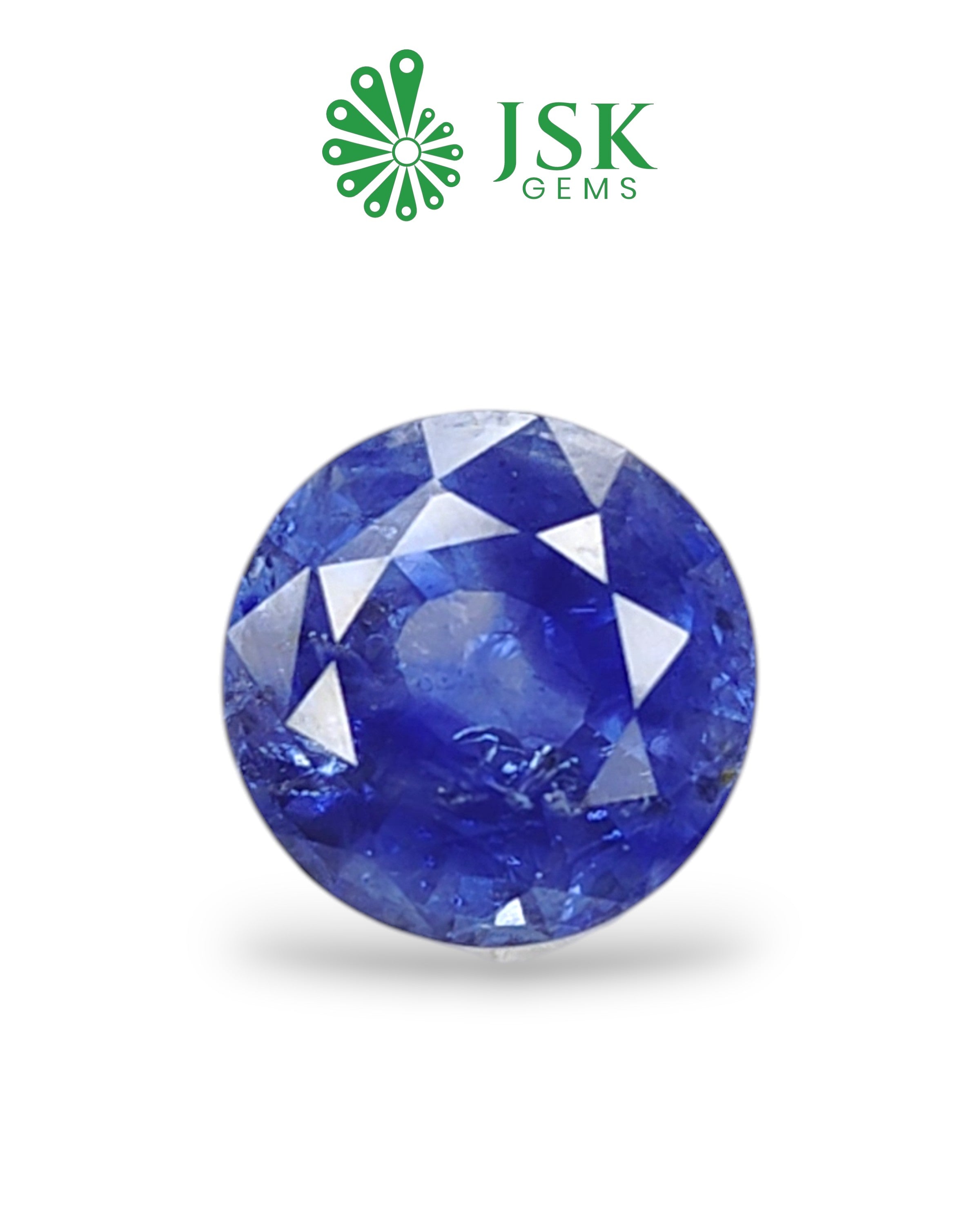 IDI Certified 4.47 Ct - 4.97  Ratti Natural Ceylon Blue Sapphire - Neelam(Round)