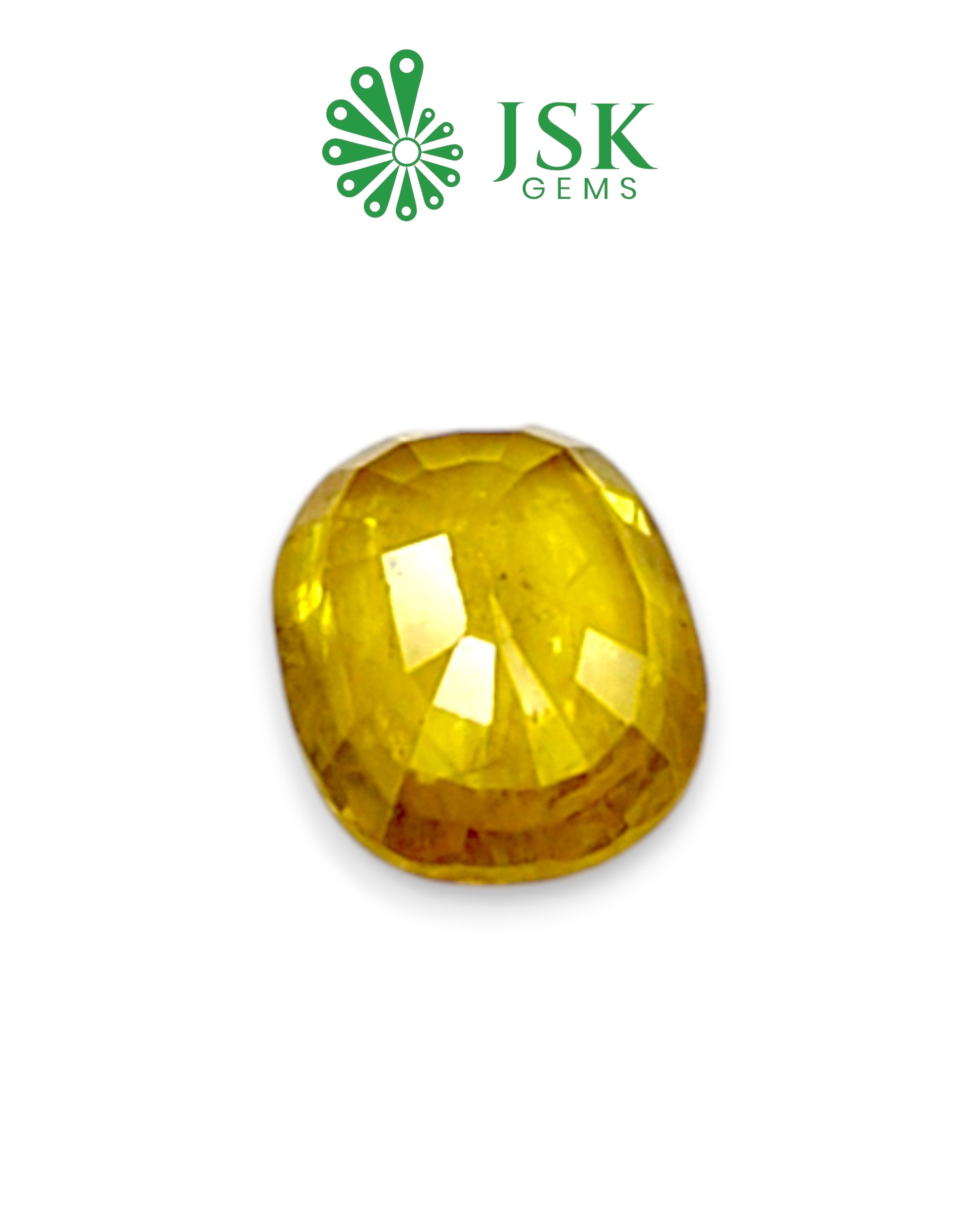 Top Grade 5.97 Ct - 6.63 Ratti Natural Bangkok Yellow Sapphire - Pukhraj